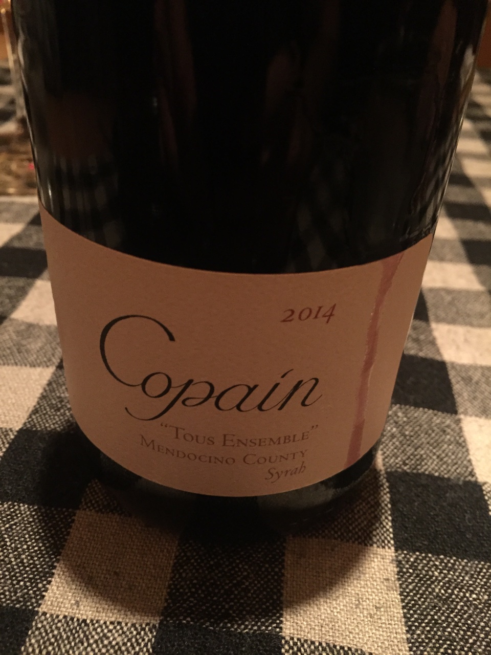 Copain Tous Ensemble Syrah bottle label