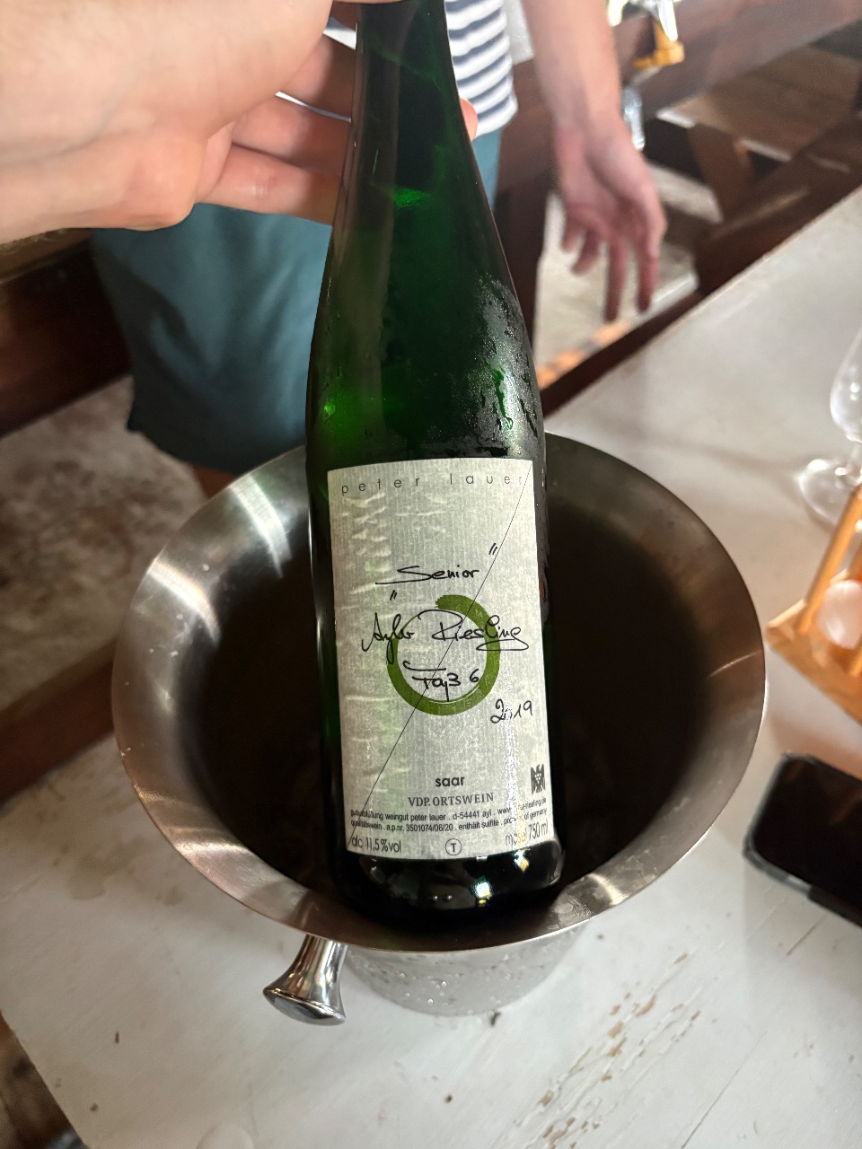 Peter Lauer Senior Ayler Riesling Fass 6 bottle label