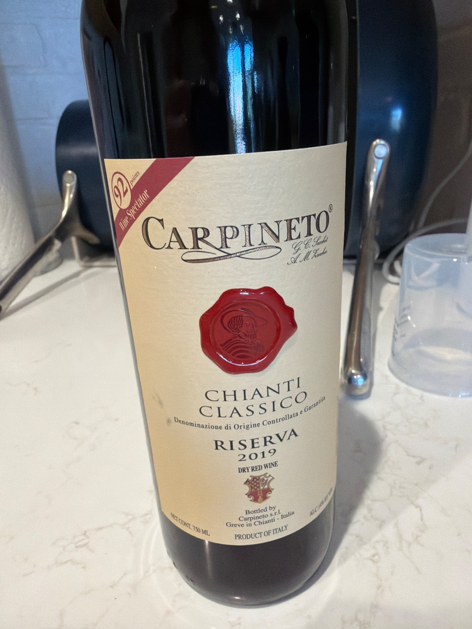 Carpineto Chianti Classico Riserva bottle label