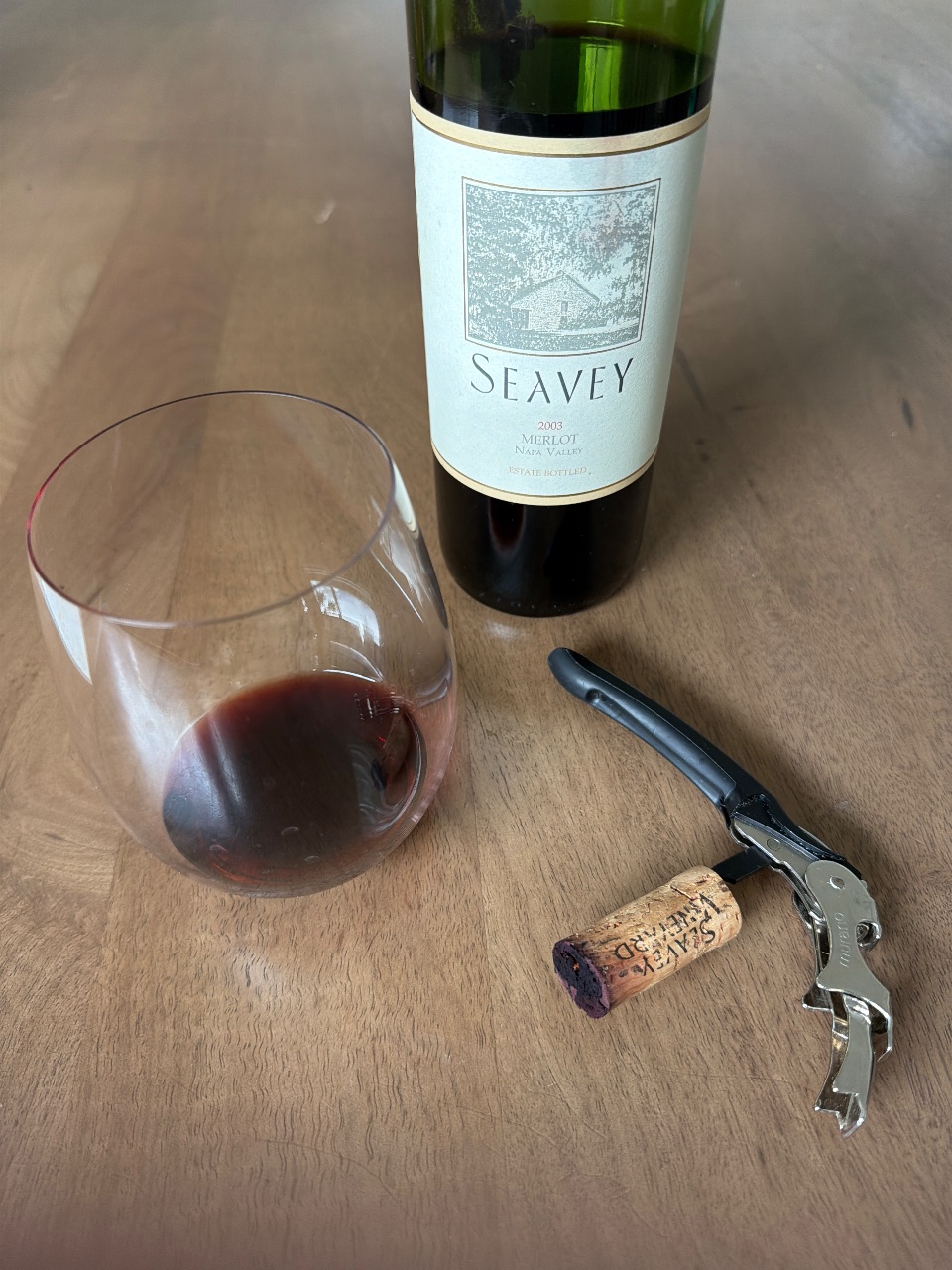 Seavey Vineyard Merlot bottle