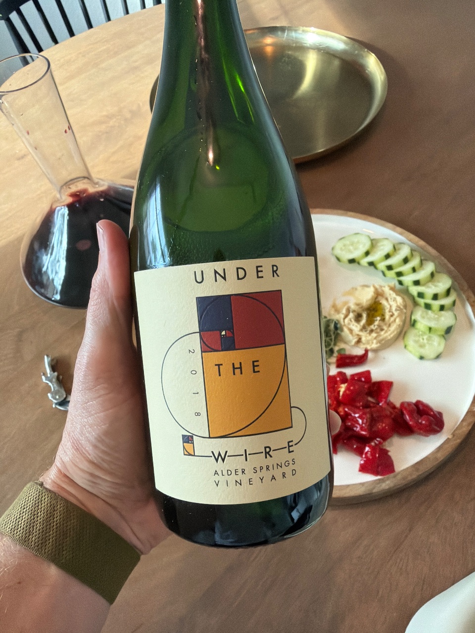 Under the Wire Under the Wire Alder Springs Vineyard bottle label