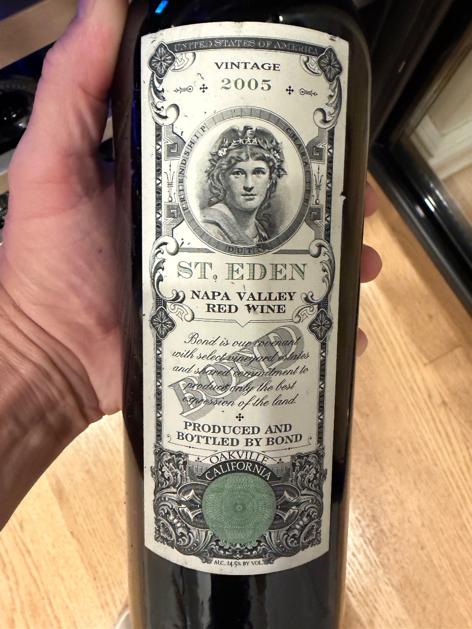 Bond St. Eden bottle label