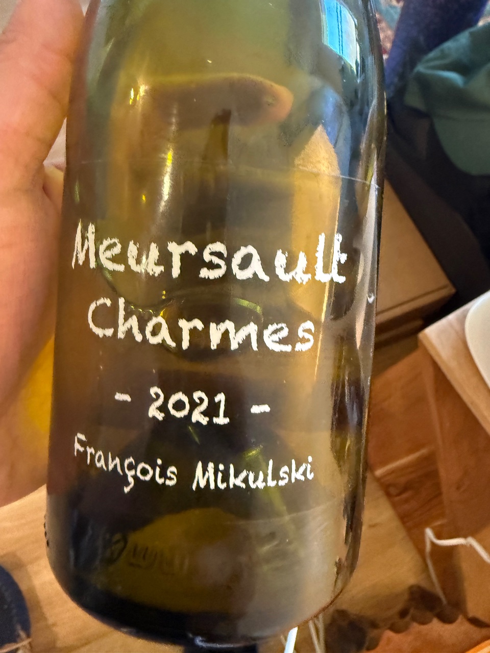 François Mikulski Meursault Charmes bottle label