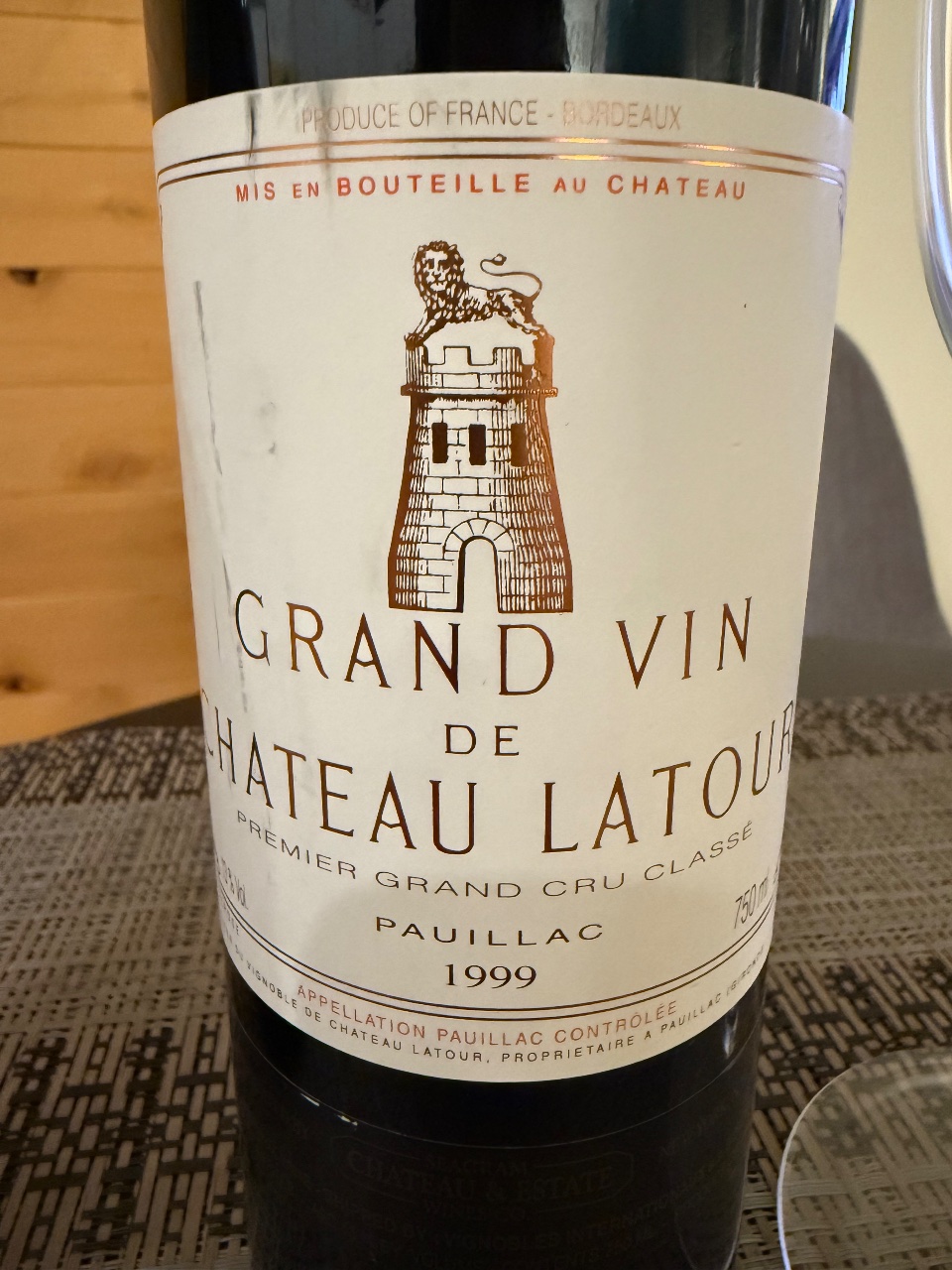 Château Latour Grand Vin de Château Latour bottle