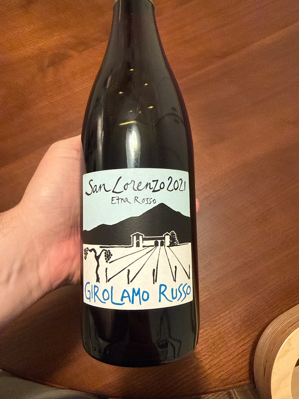 Girolamo Russo San Lorenzo Etna Rosso bottle label