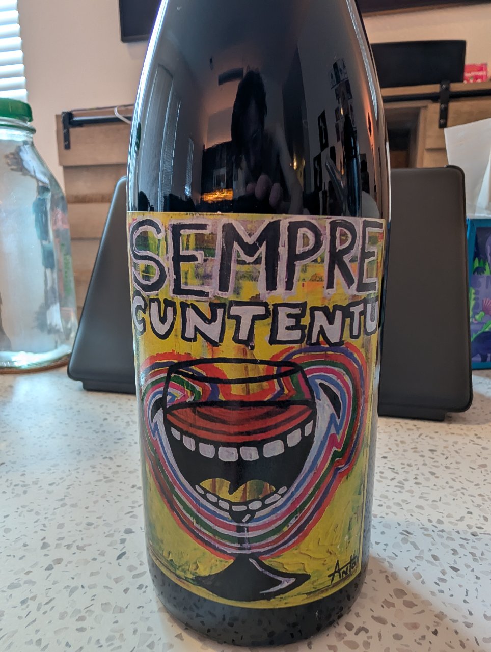 Antoine Arena Sempre Cuntentu bottle label