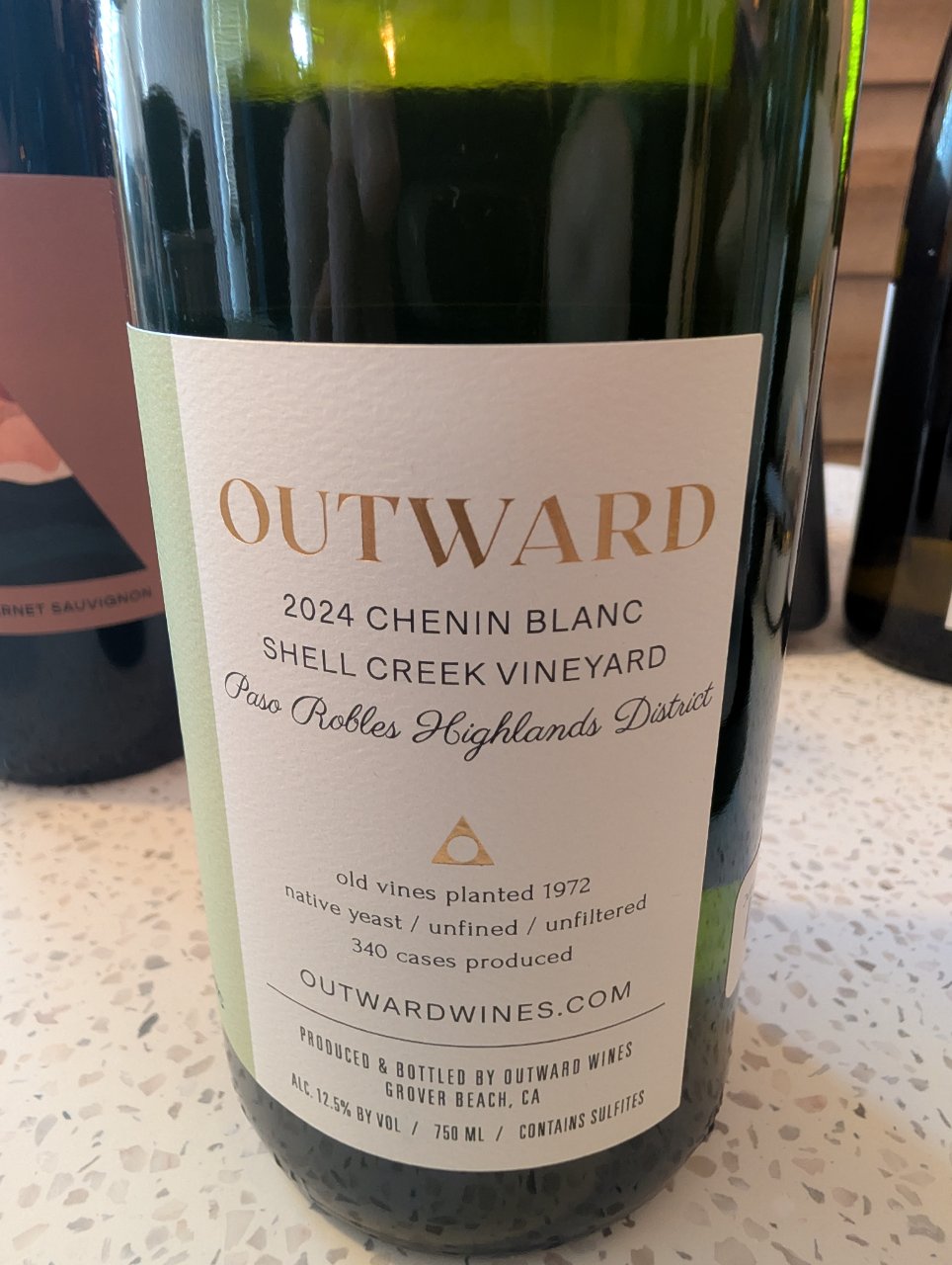 Outward Wines Chenin Blanc Shell Creek Vineyard bottle label