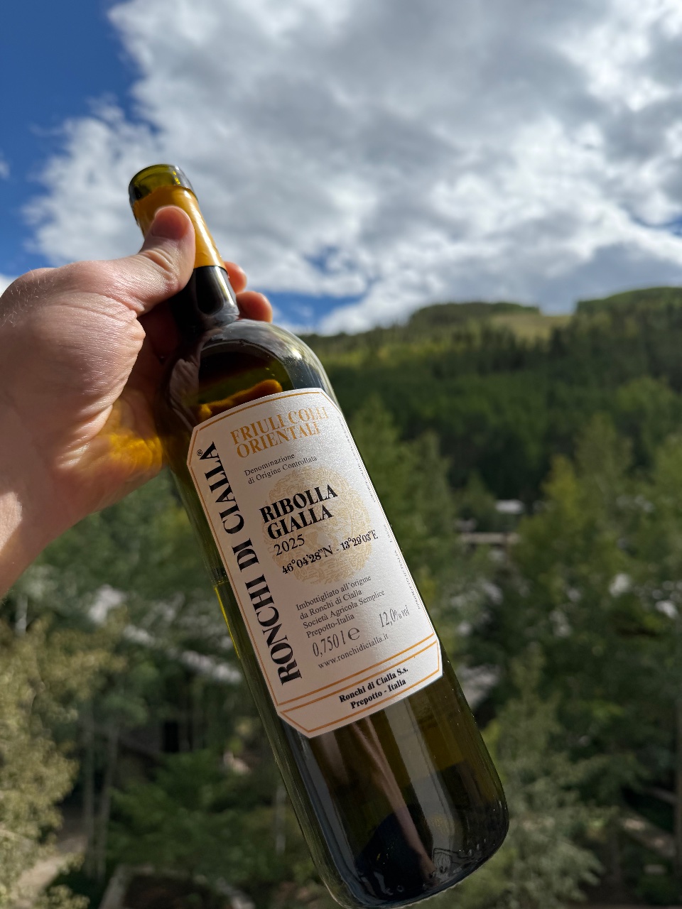 Ronchi di Cialla Ribolla Gialla bottle