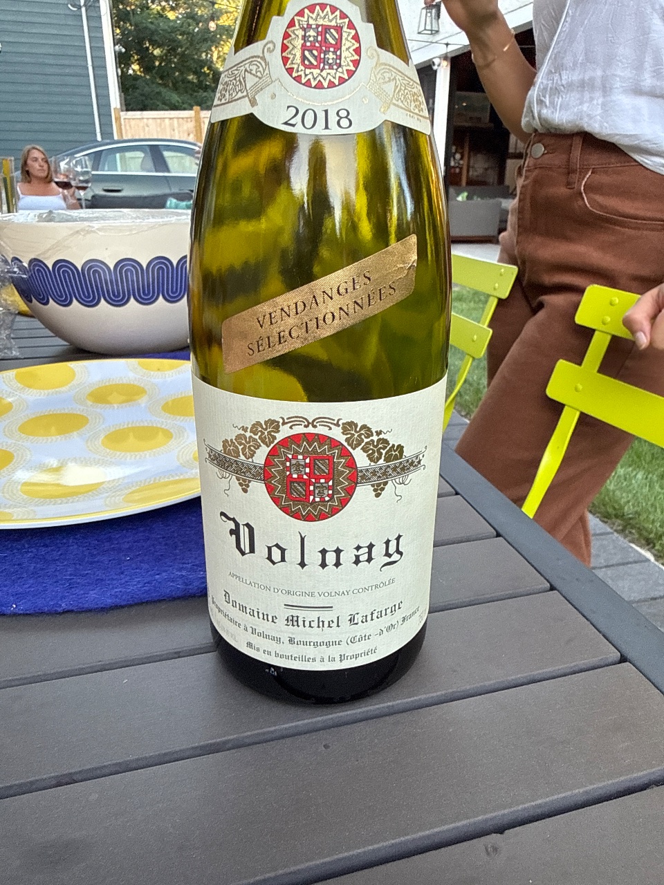 Domaine Michel Lafarge Volnay Vendanges Sélectionnées bottle label