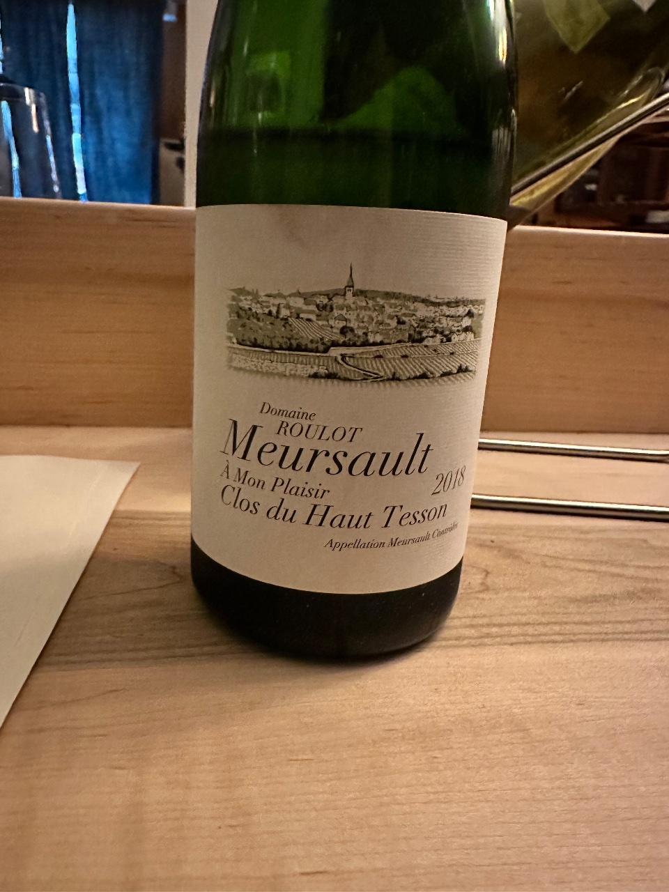 Domaine Roulot Meursault À Mon Plaisir Clos du Haut Tesson bottle label