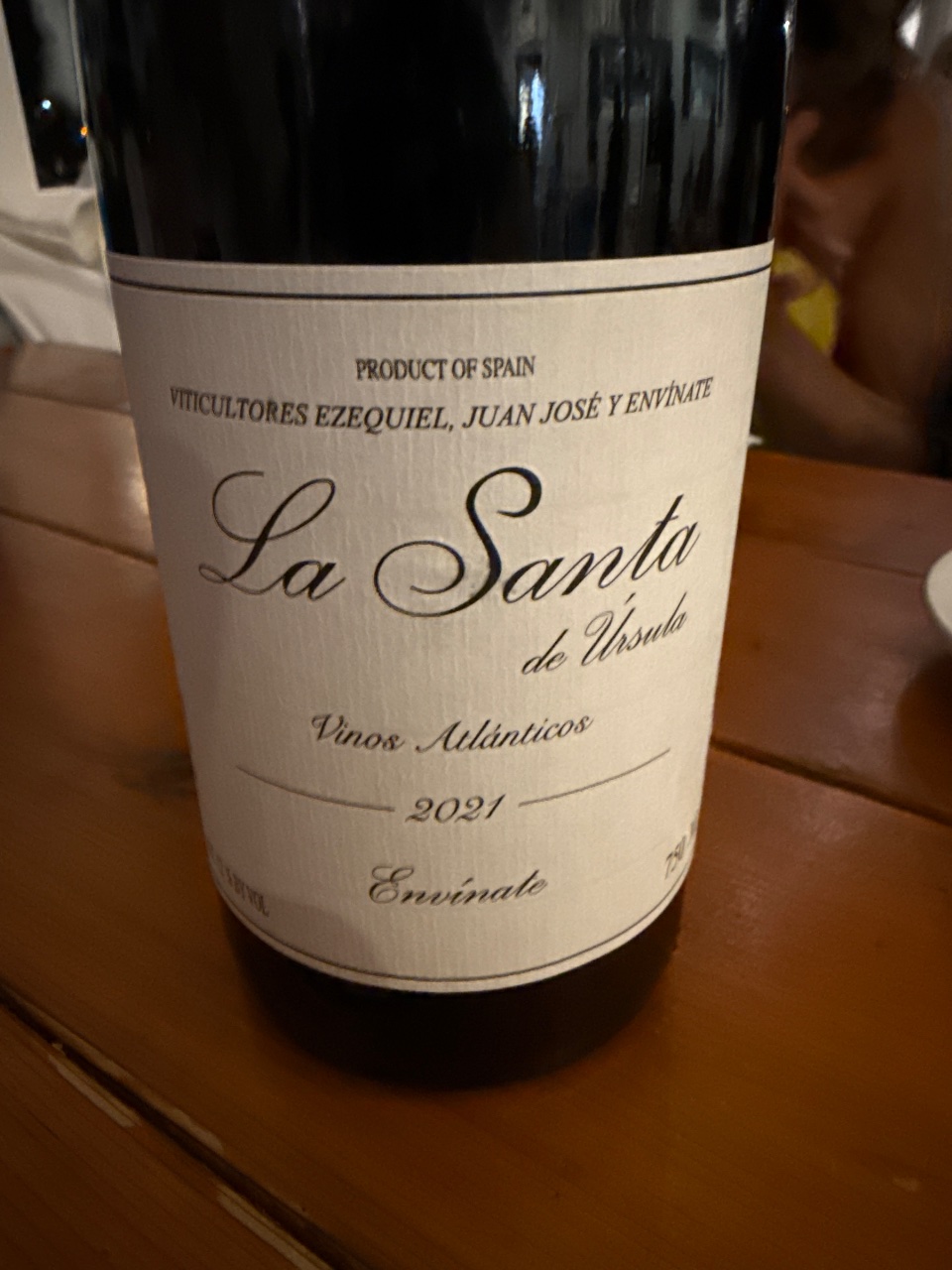 Envínate La Santa de Úrsula bottle label