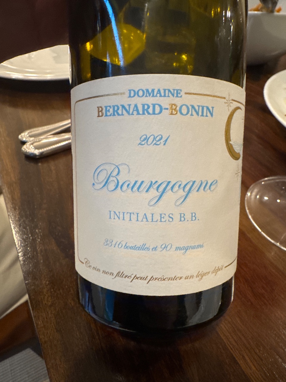 Domaine Bernard-Bonin Bourgogne Initiales B.B. bottle