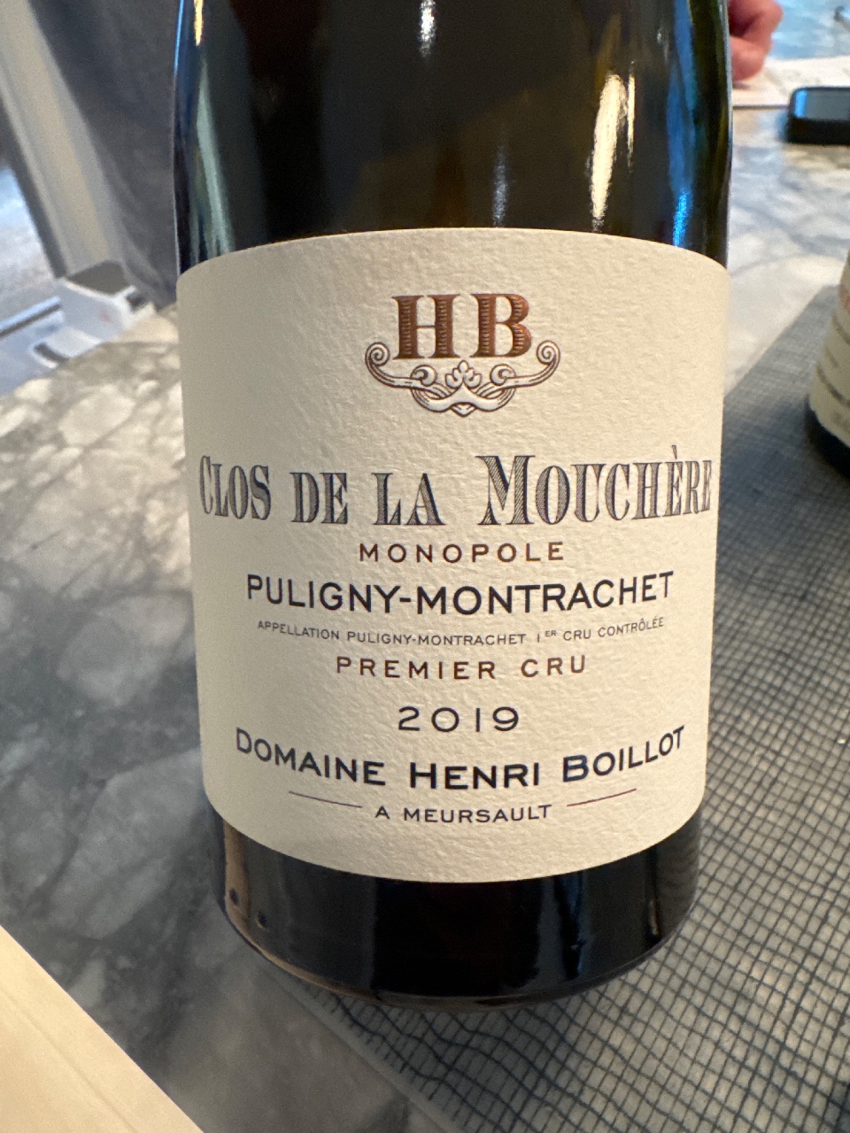 Domaine Henri Boillot Clos de la Mouchère Monopole Puligny-Montrachet Premier Cru bottle