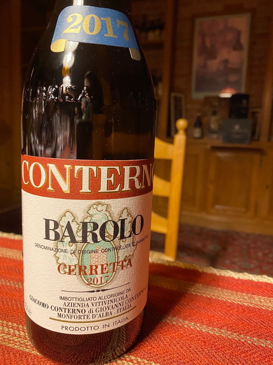Giacomo Conterno Barolo Cerretta bottle