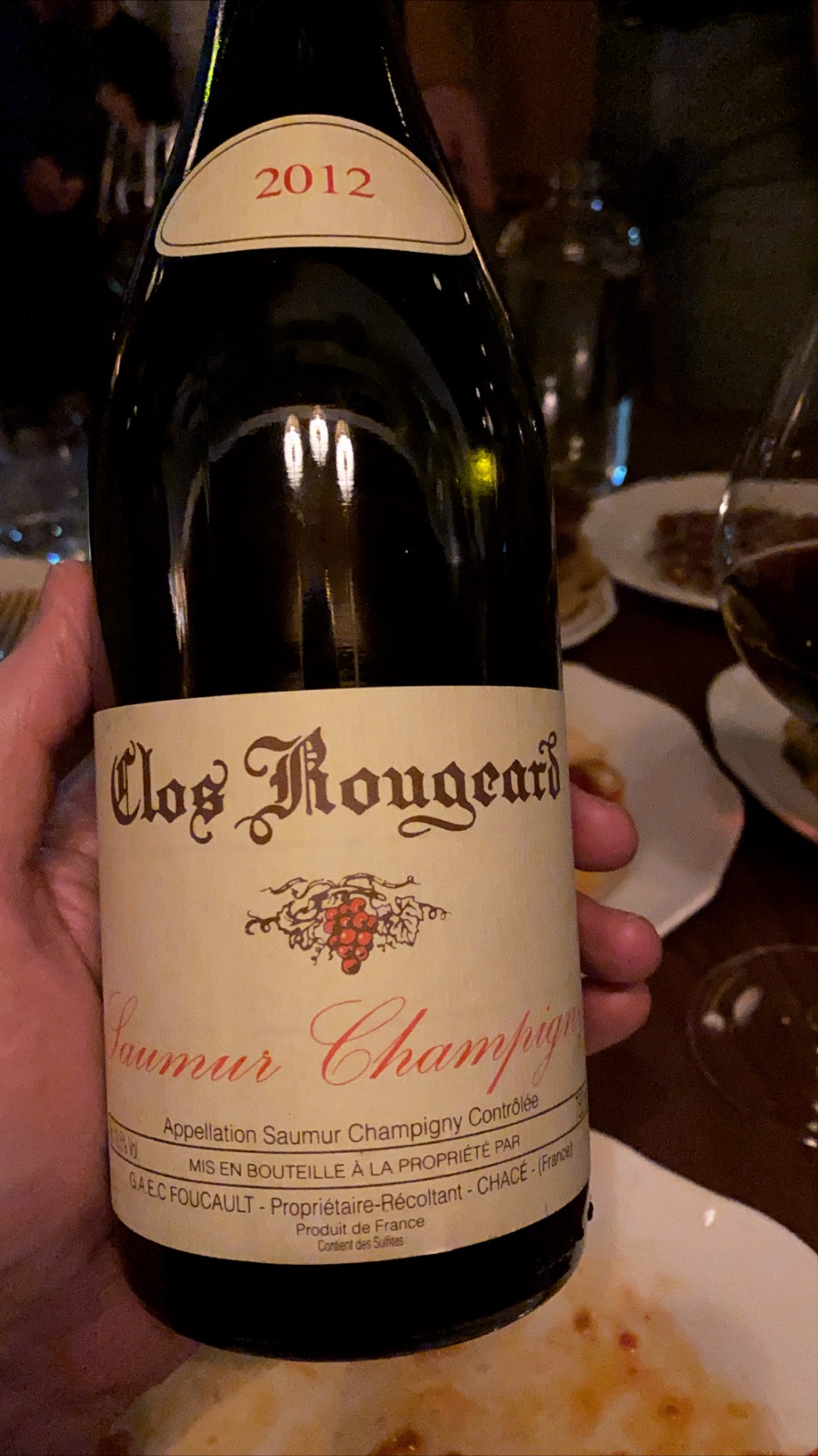 Clos Rougeard Clos Rougeard Saumur Champigny bottle