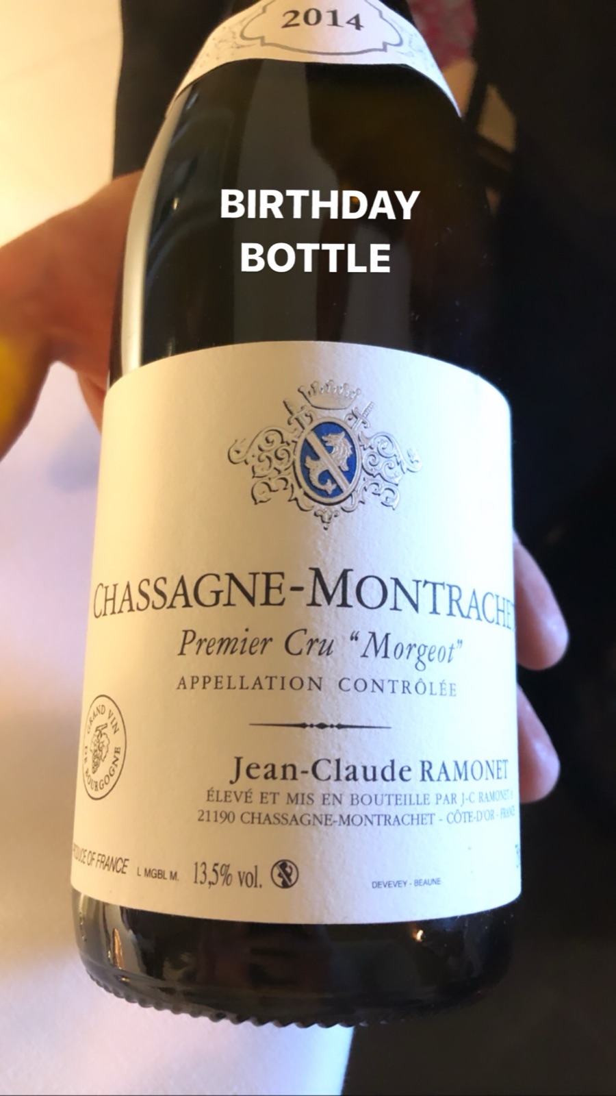Domaine Ramonet Chassagne-Montrachet Premier Cru "Morgeot" bottle
