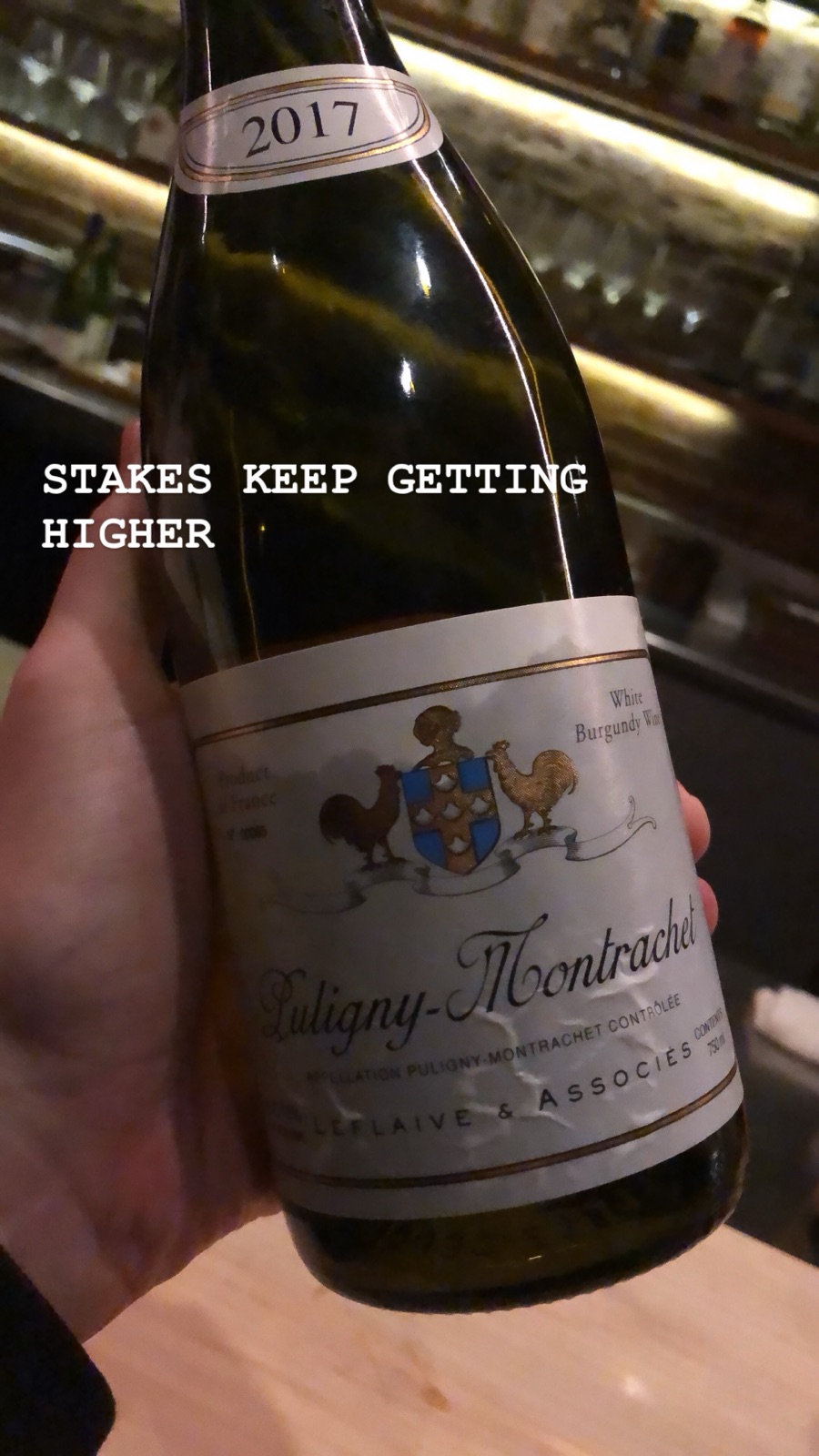 Leflaive & Associés Puligny-Montrachet bottle label