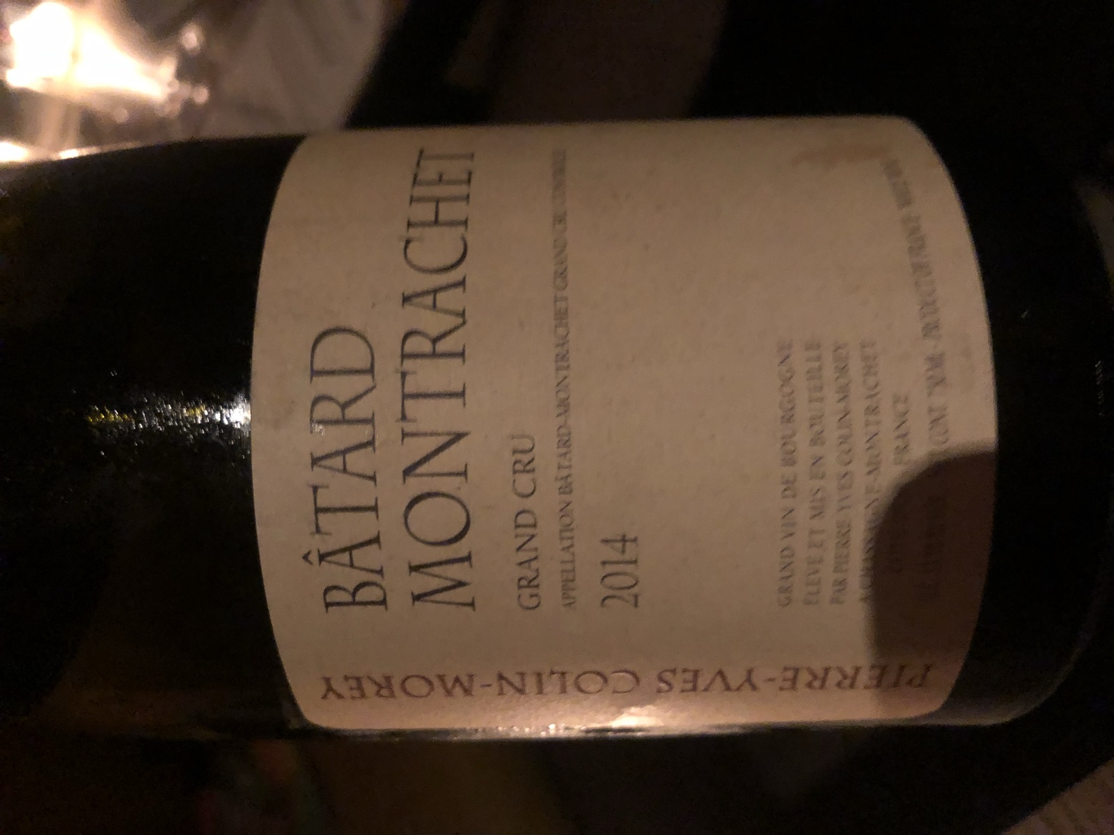 Pierre-Yves Colin-Morey Bâtard-Montrachet Grand Cru bottle