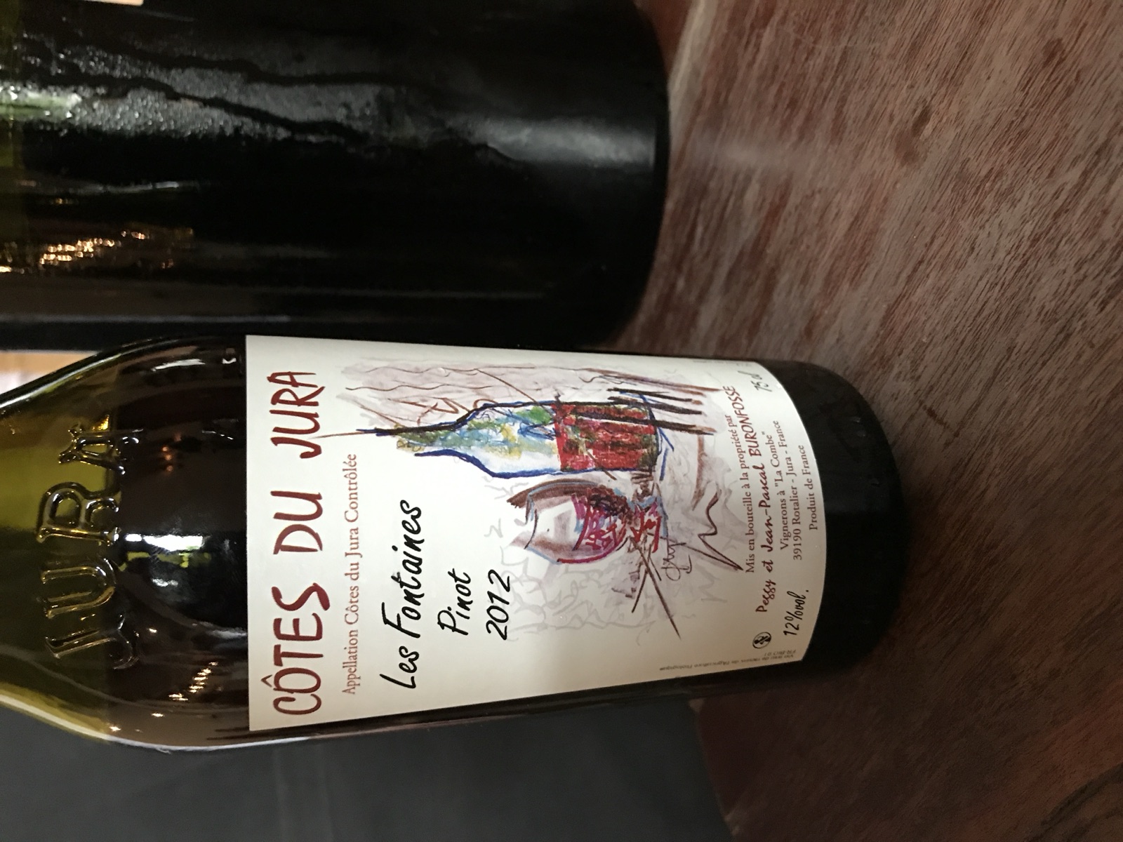 Peggy et Jean-Pascal Buronfosse Les Fontaines Pinot bottle