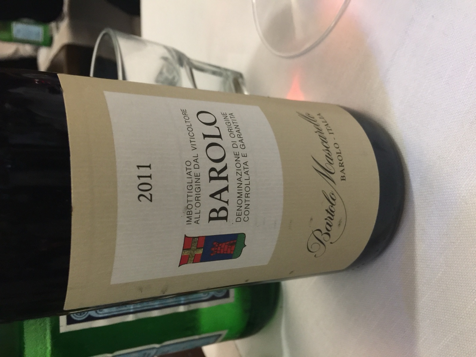 Bartolo Mascarello Barolo bottle label