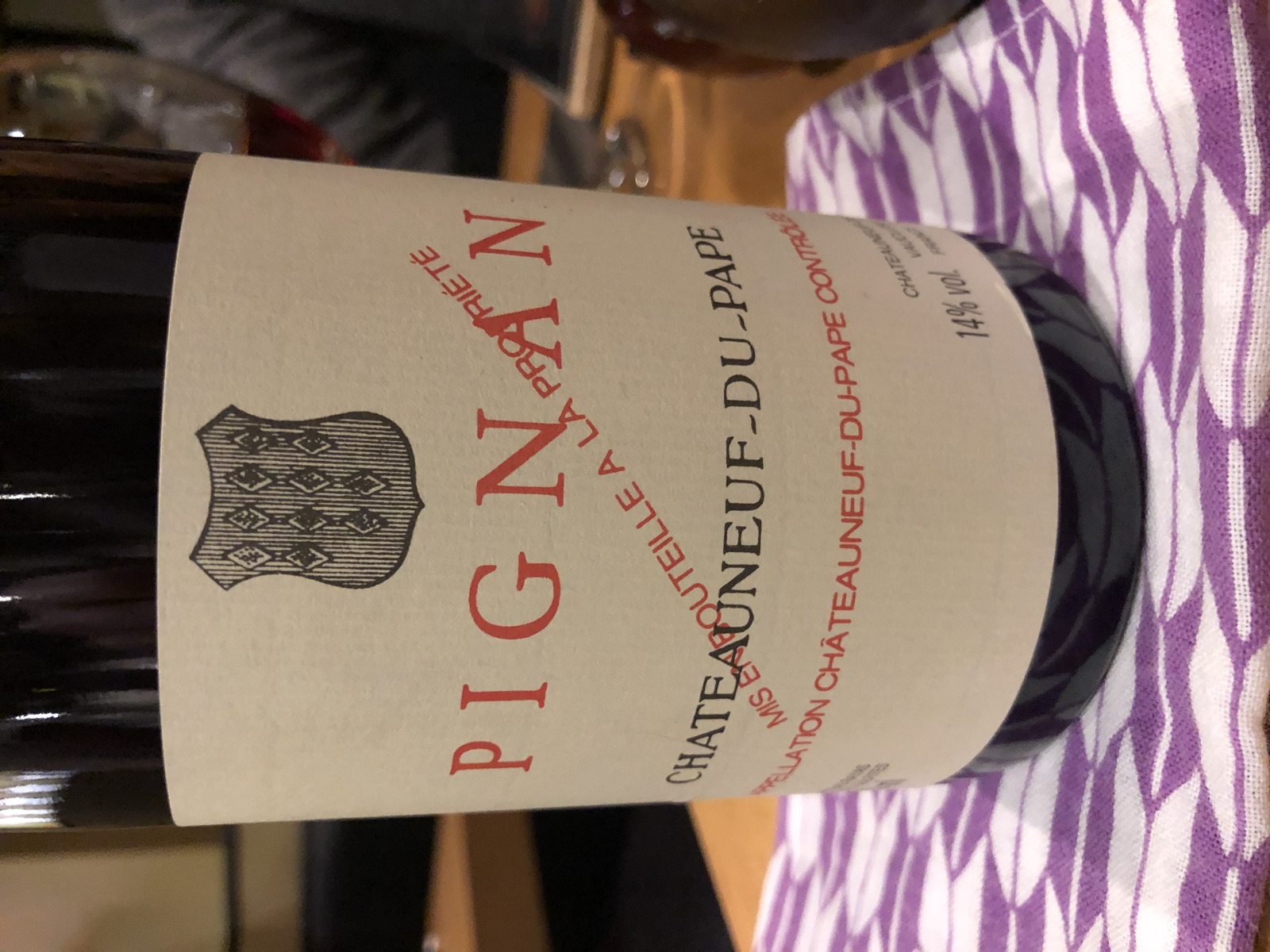 Château Rayas Pignan bottle