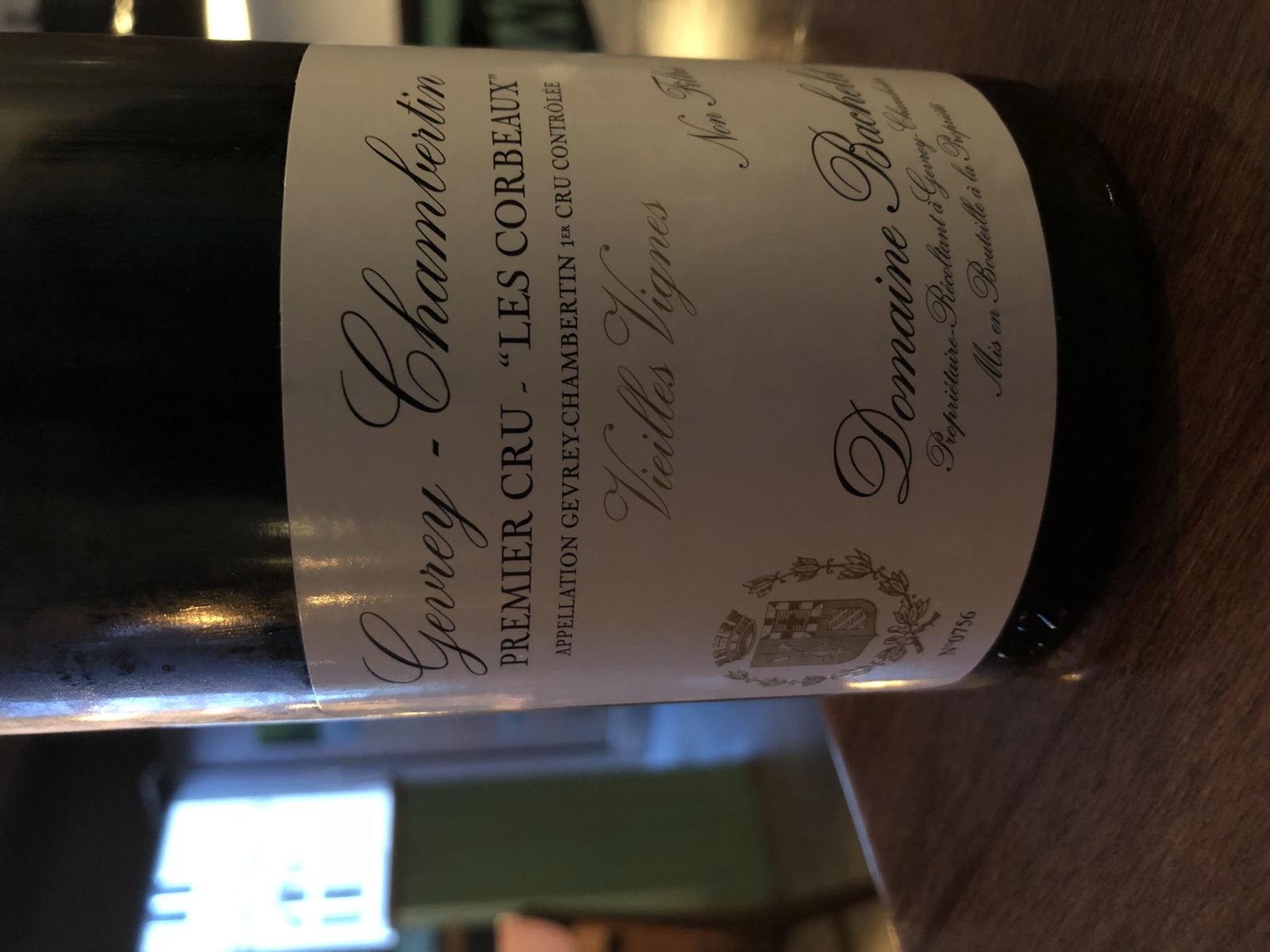 Domaine Bachelet Gevrey-Chambertin Premier Cru "Les Corbeaux" Vieilles Vignes bottle