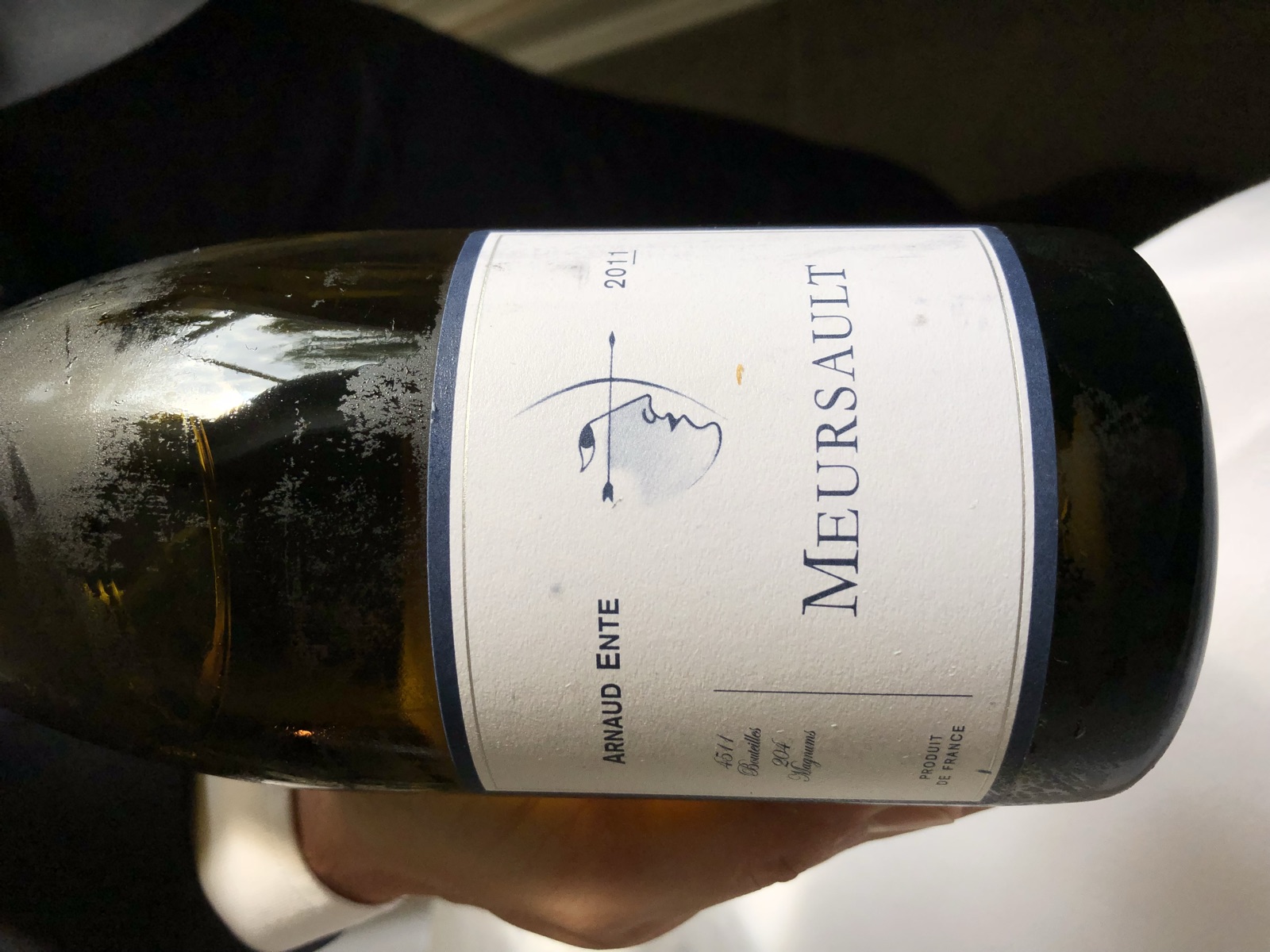 Arnaud Ente Meursault bottle label