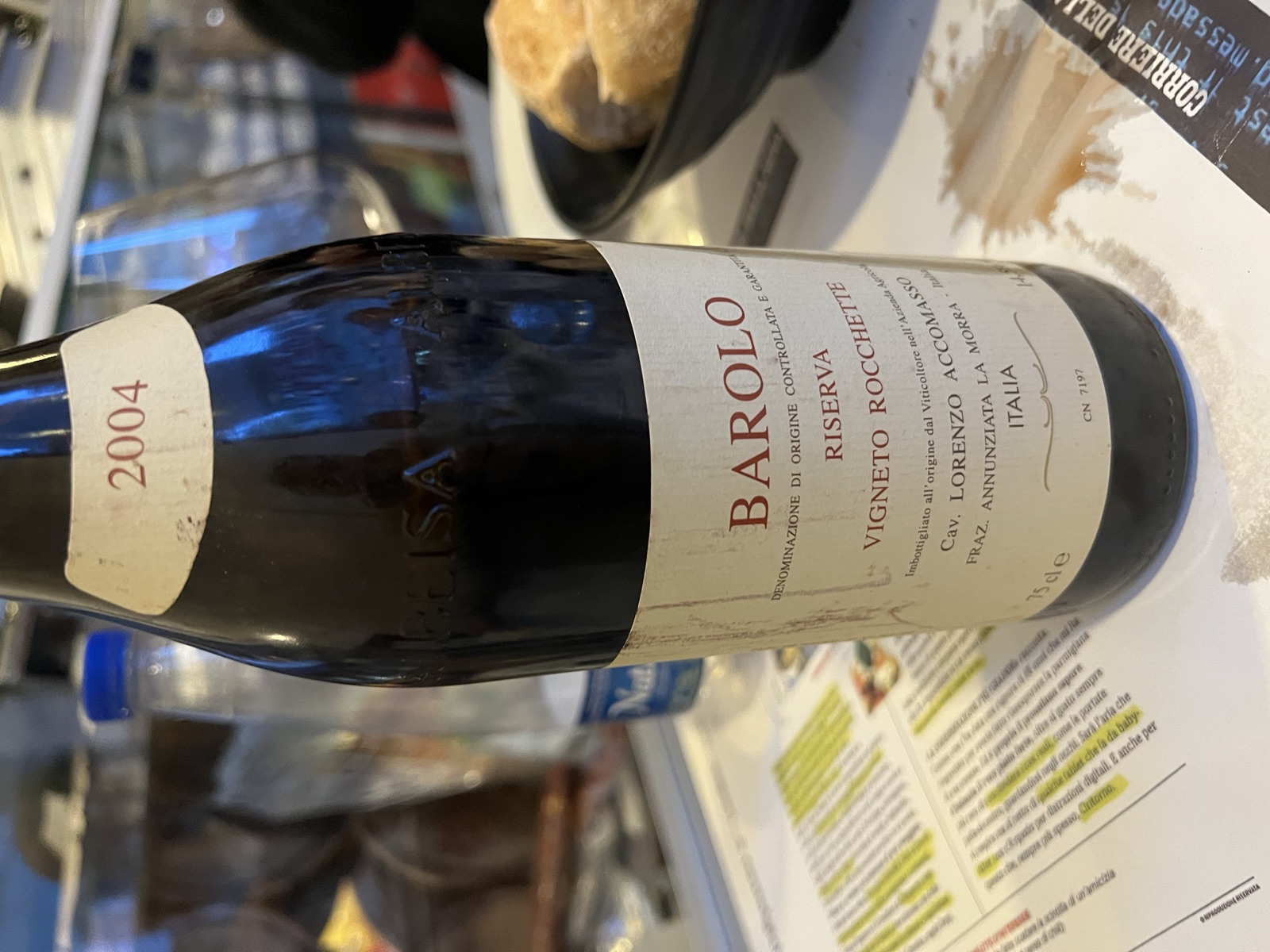 Cav. Lorenzo Accomasso Barolo Riserva Vigneto Rocchette bottle label