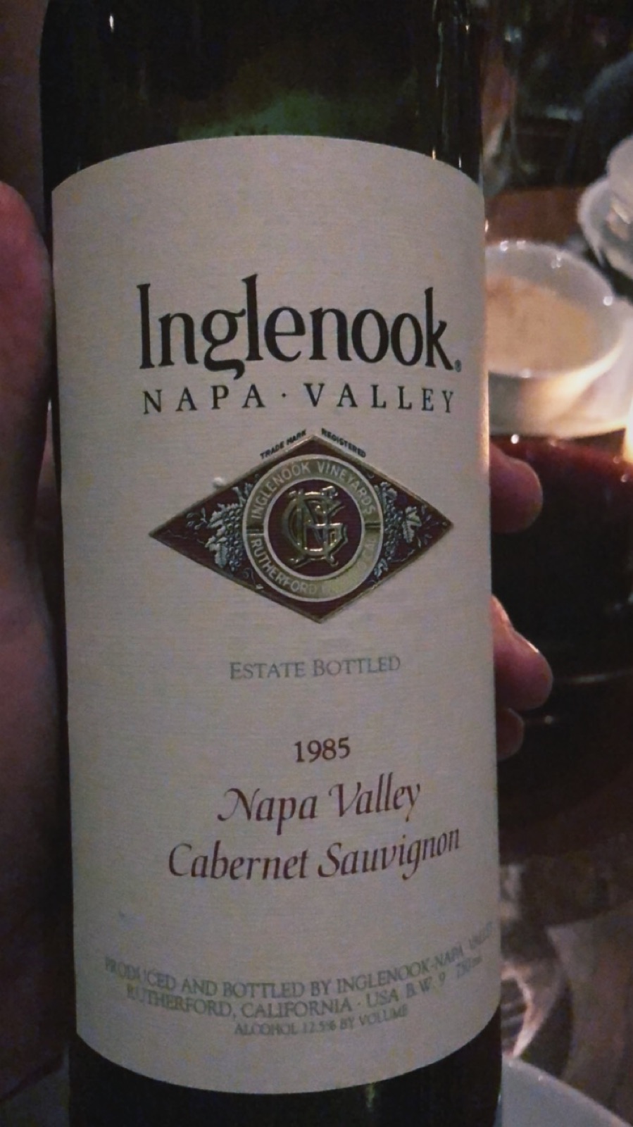 Inglenook Napa Valley Cabernet Sauvignon Estate Bottled bottle