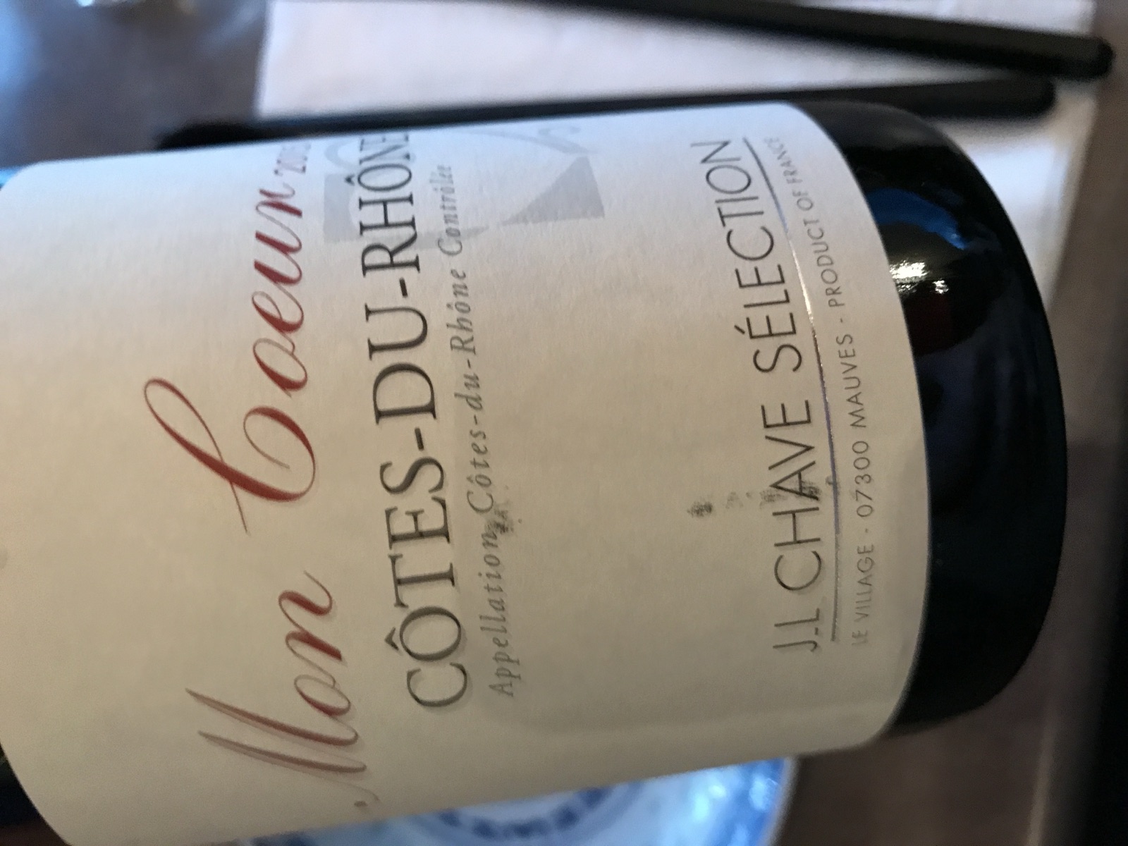 J.L. Chave Sélection Mon Coeur bottle