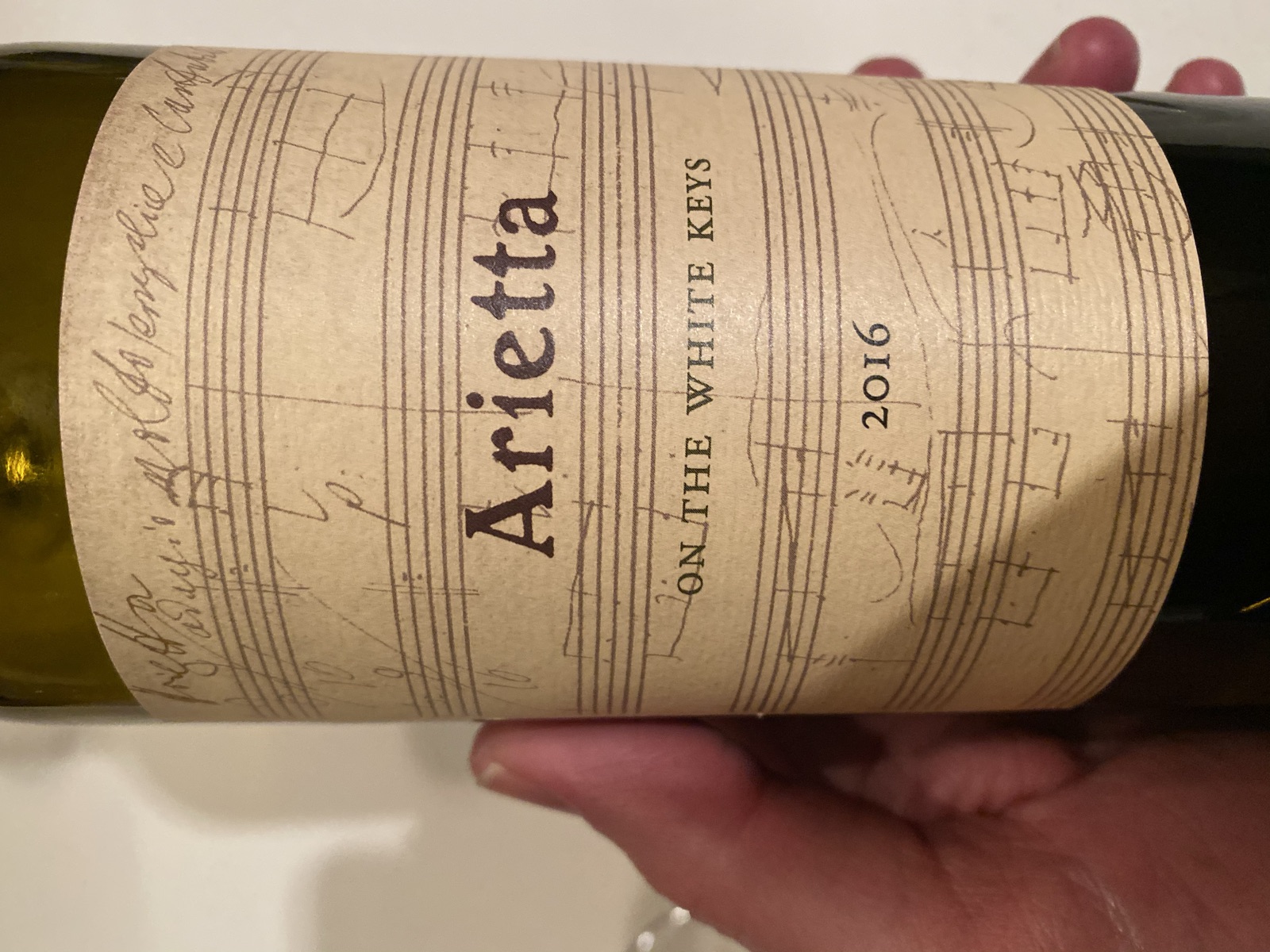 Arietta On the White Keys bottle