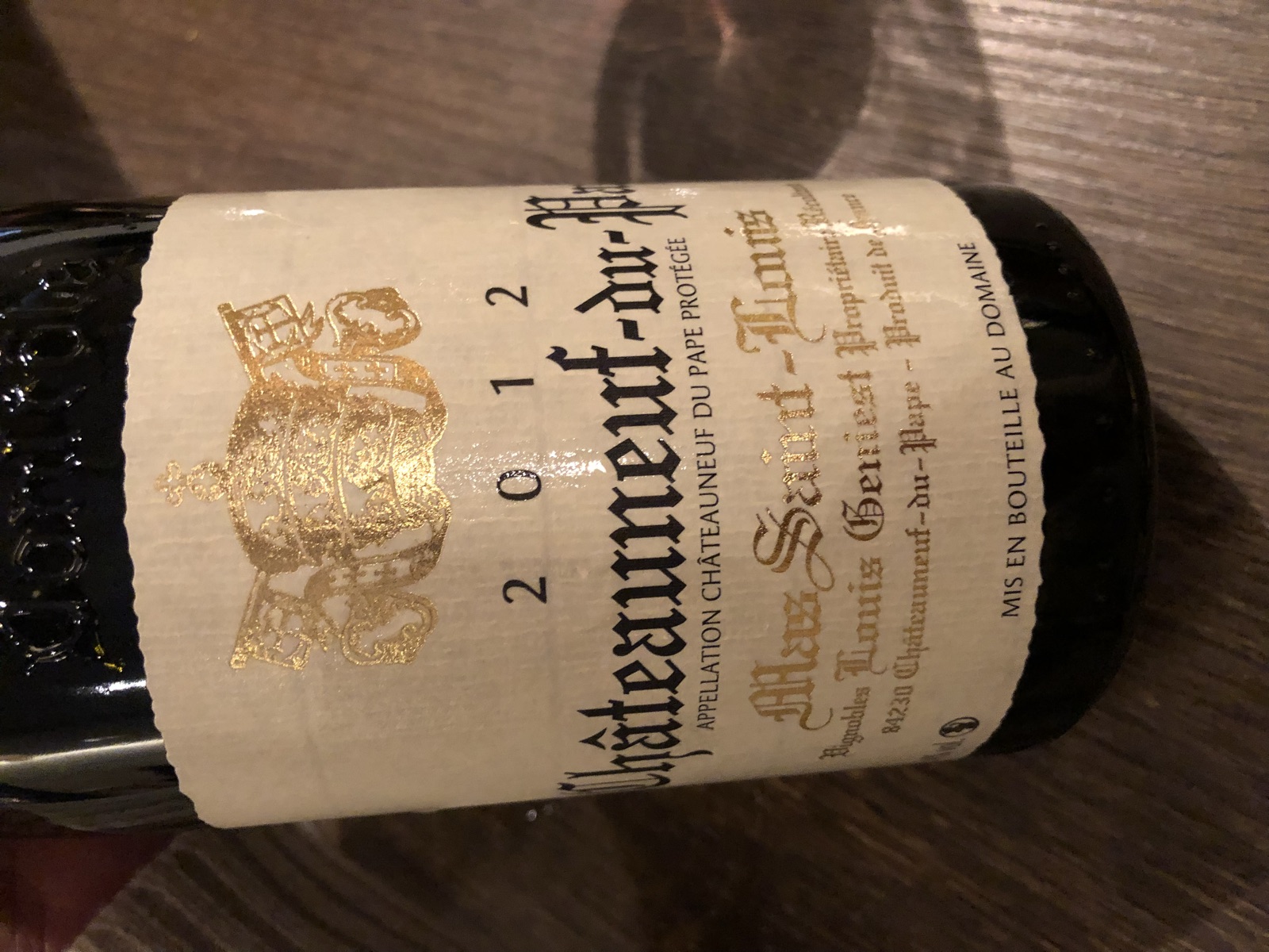 Mas Saint-Louis Châteauneuf-du-Pape bottle label