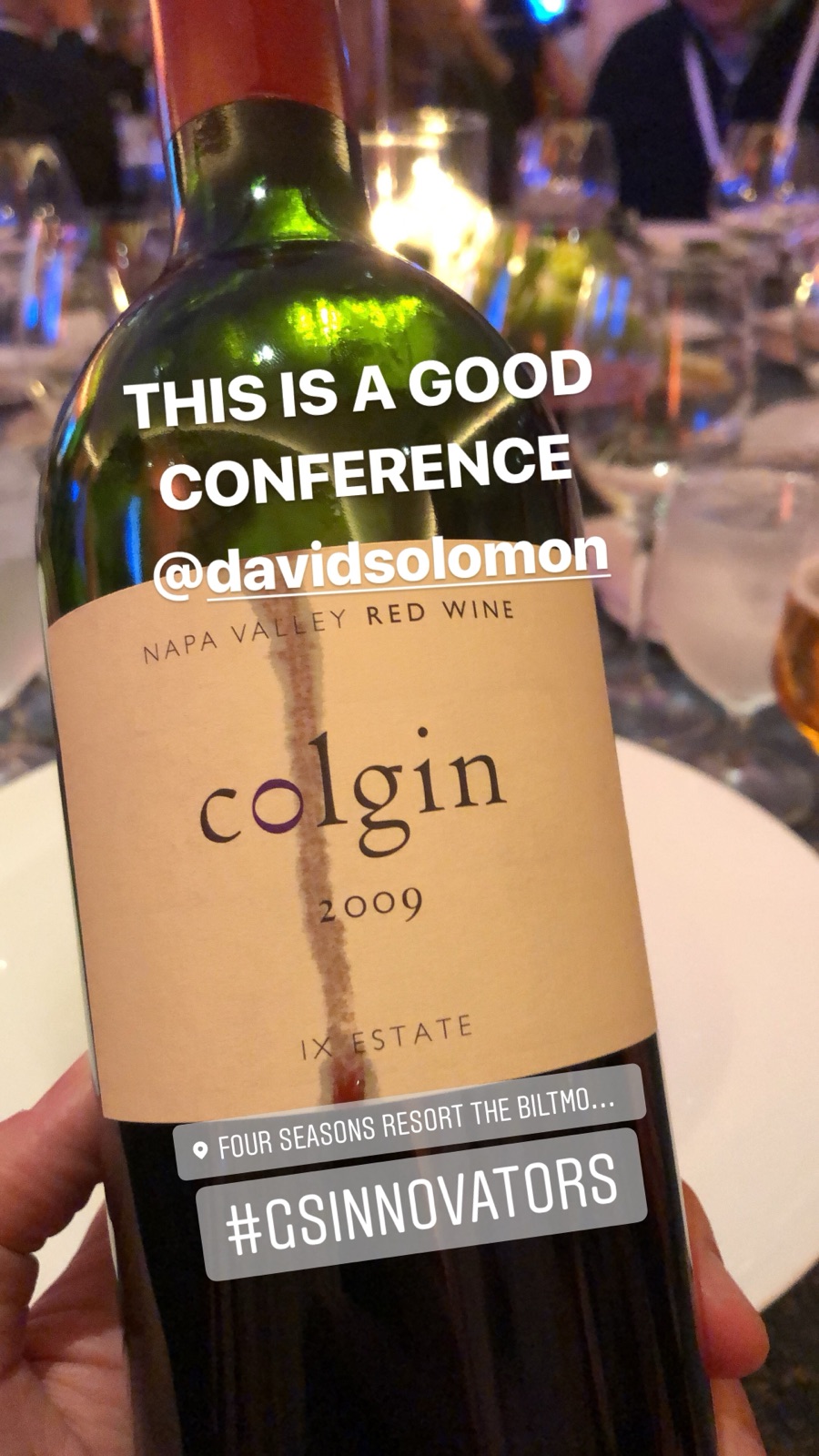 Colgin Cellars IX Estate bottle