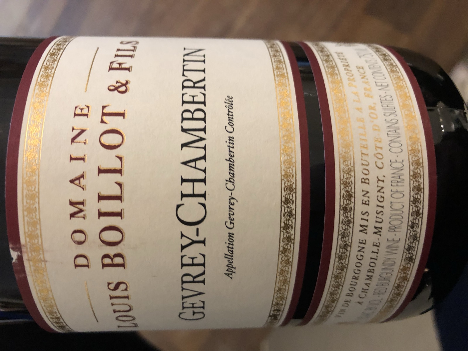 Domaine Louis Boillot & Fils Gevrey-Chambertin bottle label
