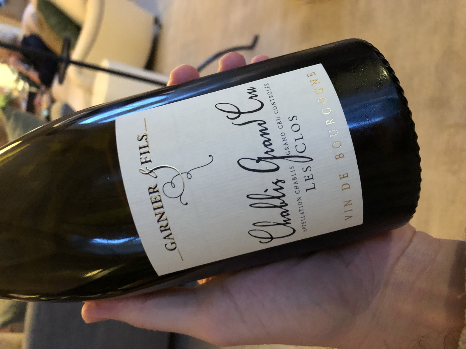 Garnier & Fils Chablis Grand Cru Les Clos bottle