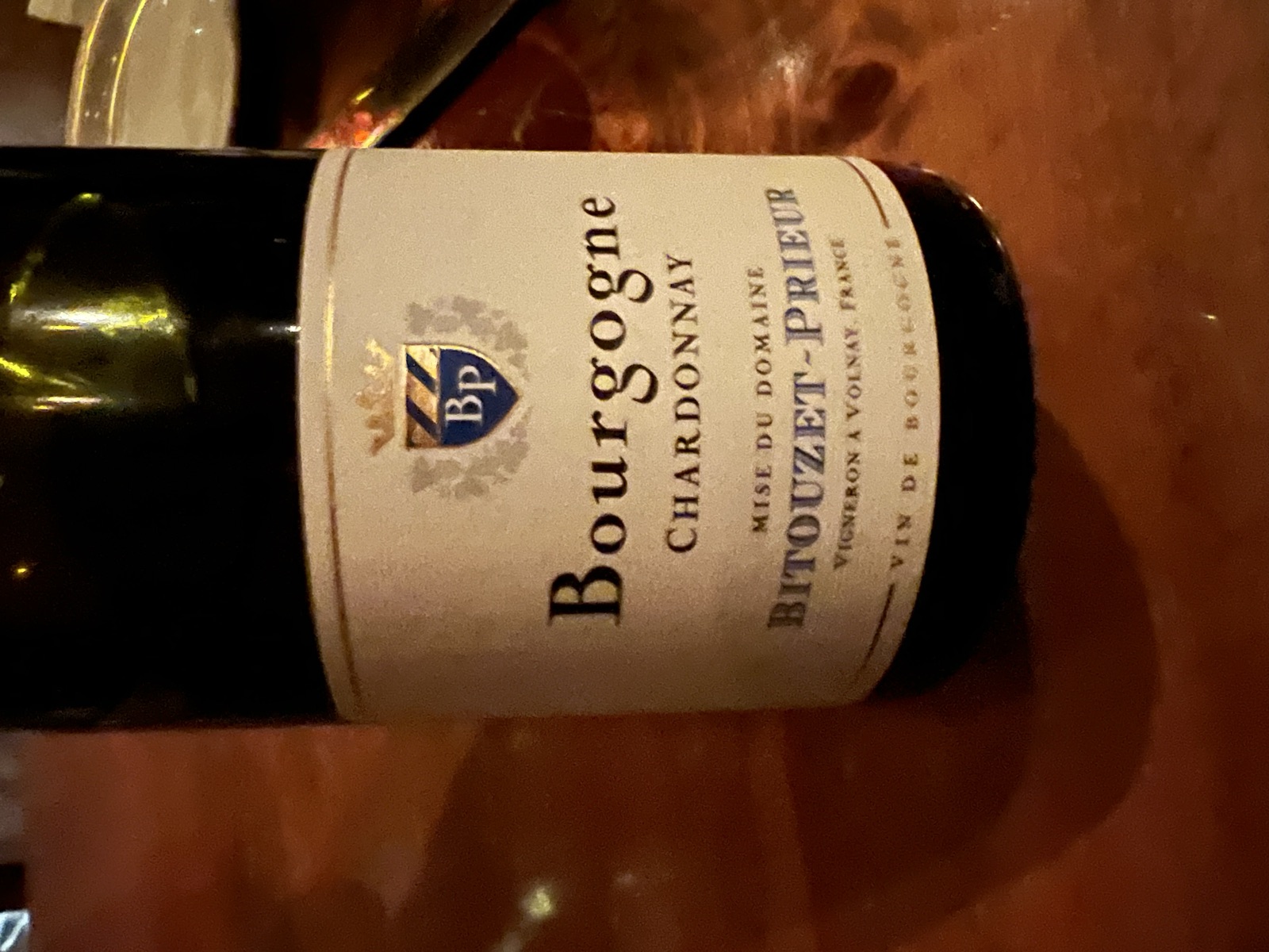 Domaine Bitouzet-Prieur Bourgogne Chardonnay bottle label