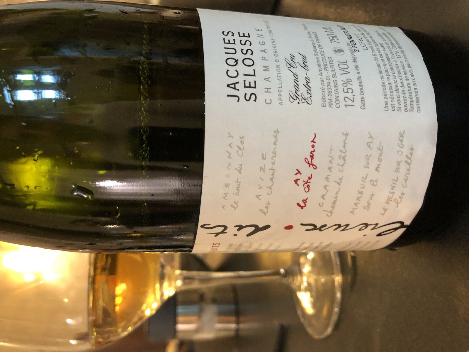 Jacques Selosse Lieux-Dits Ay La Côte Faron bottle