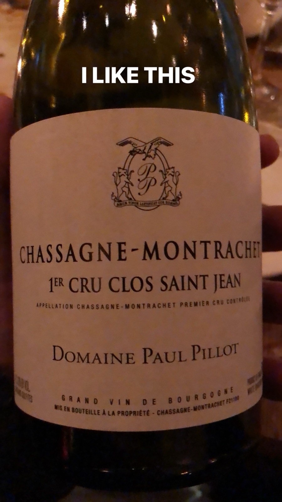Domaine Paul Pillot Chassagne-Montrachet 1er Cru Clos Saint Jean bottle