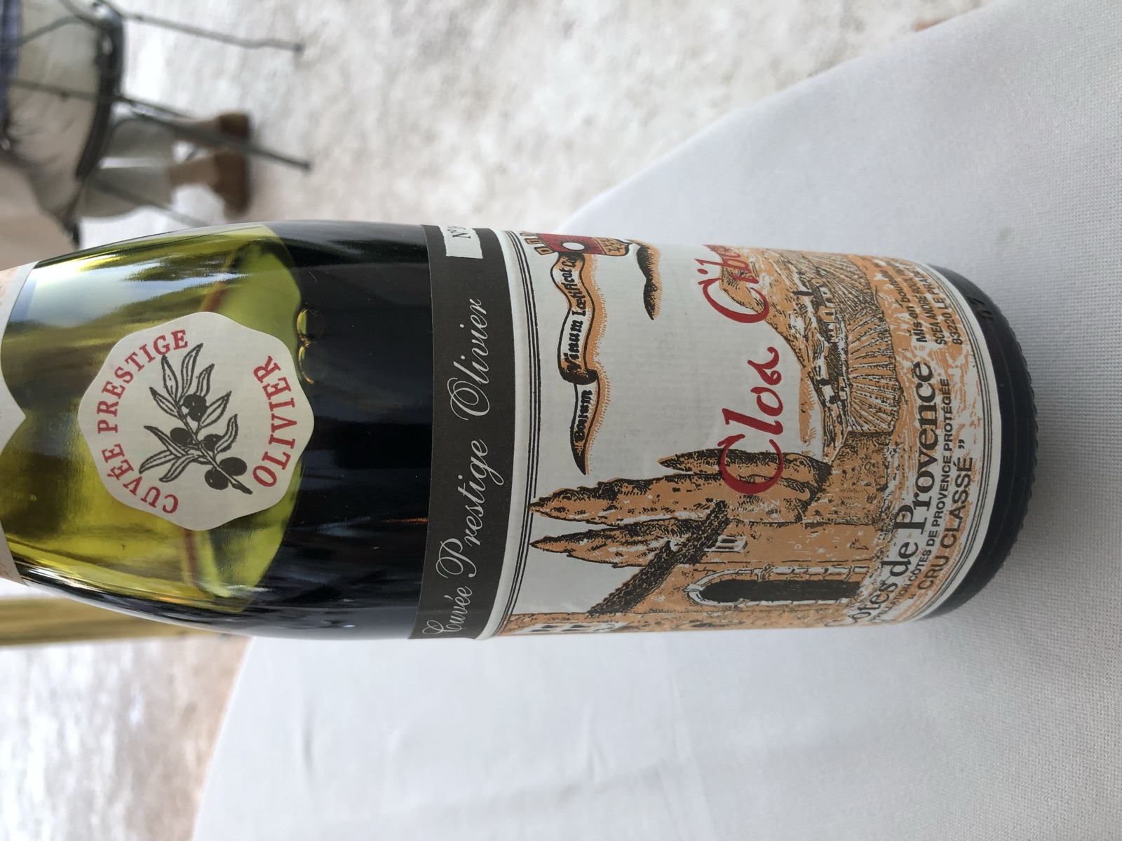 Clos Cibonne Clos Cibonne Cuvée Prestige Olivier bottle
