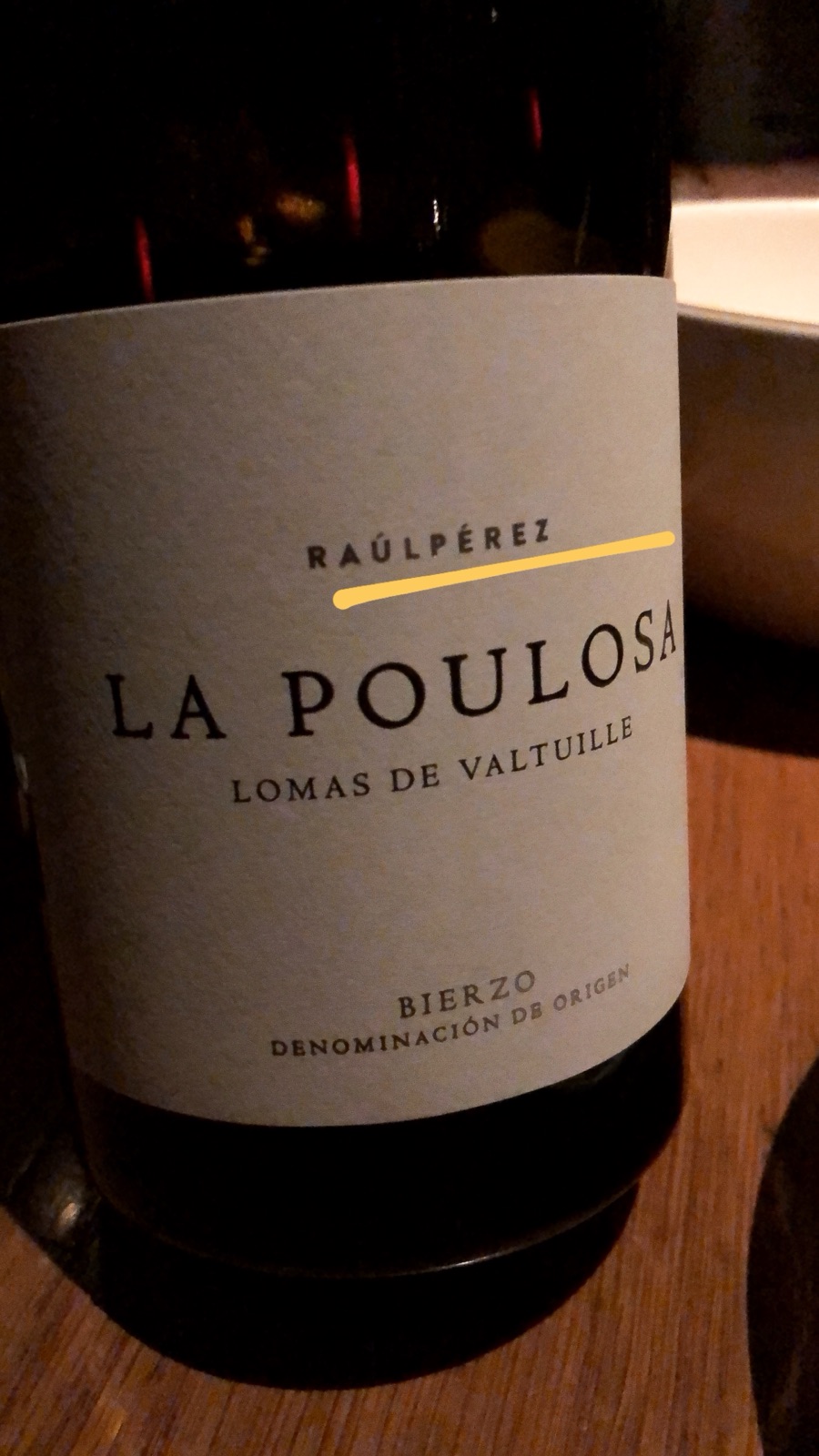 Raúl Pérez La Poulosa bottle