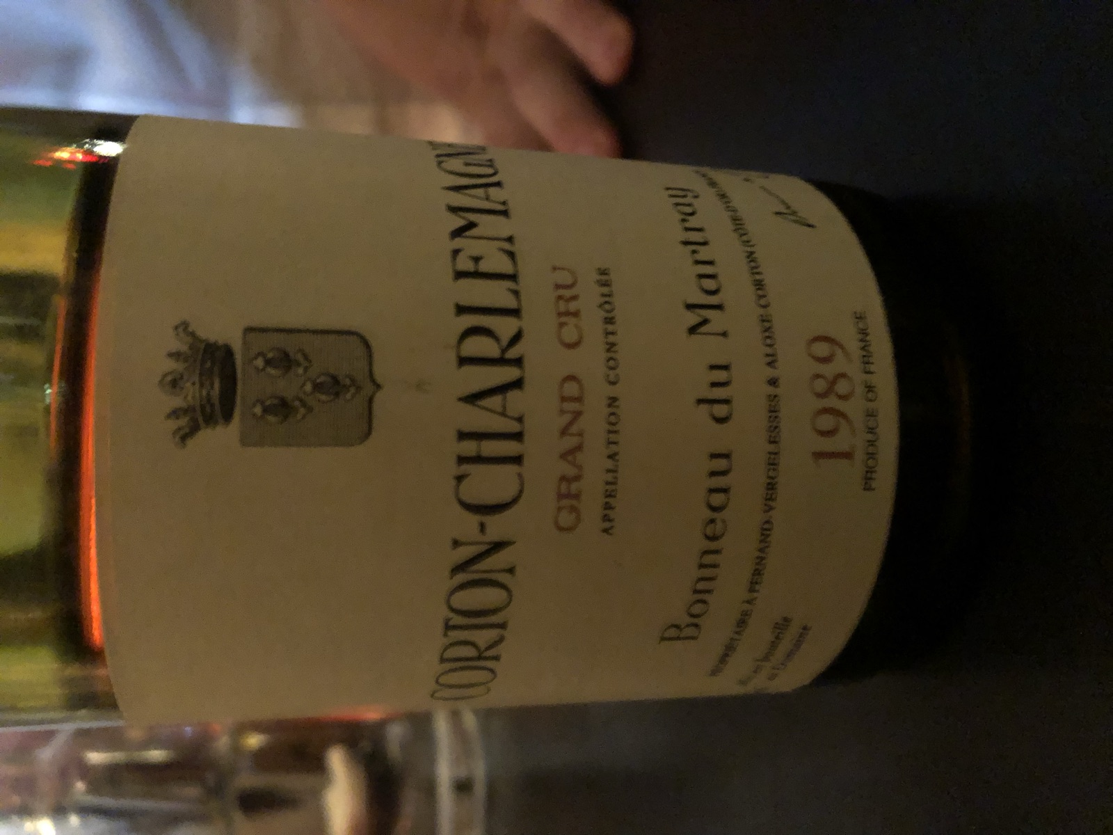Bonneau du Martray Corton-Charlemagne Grand Cru bottle