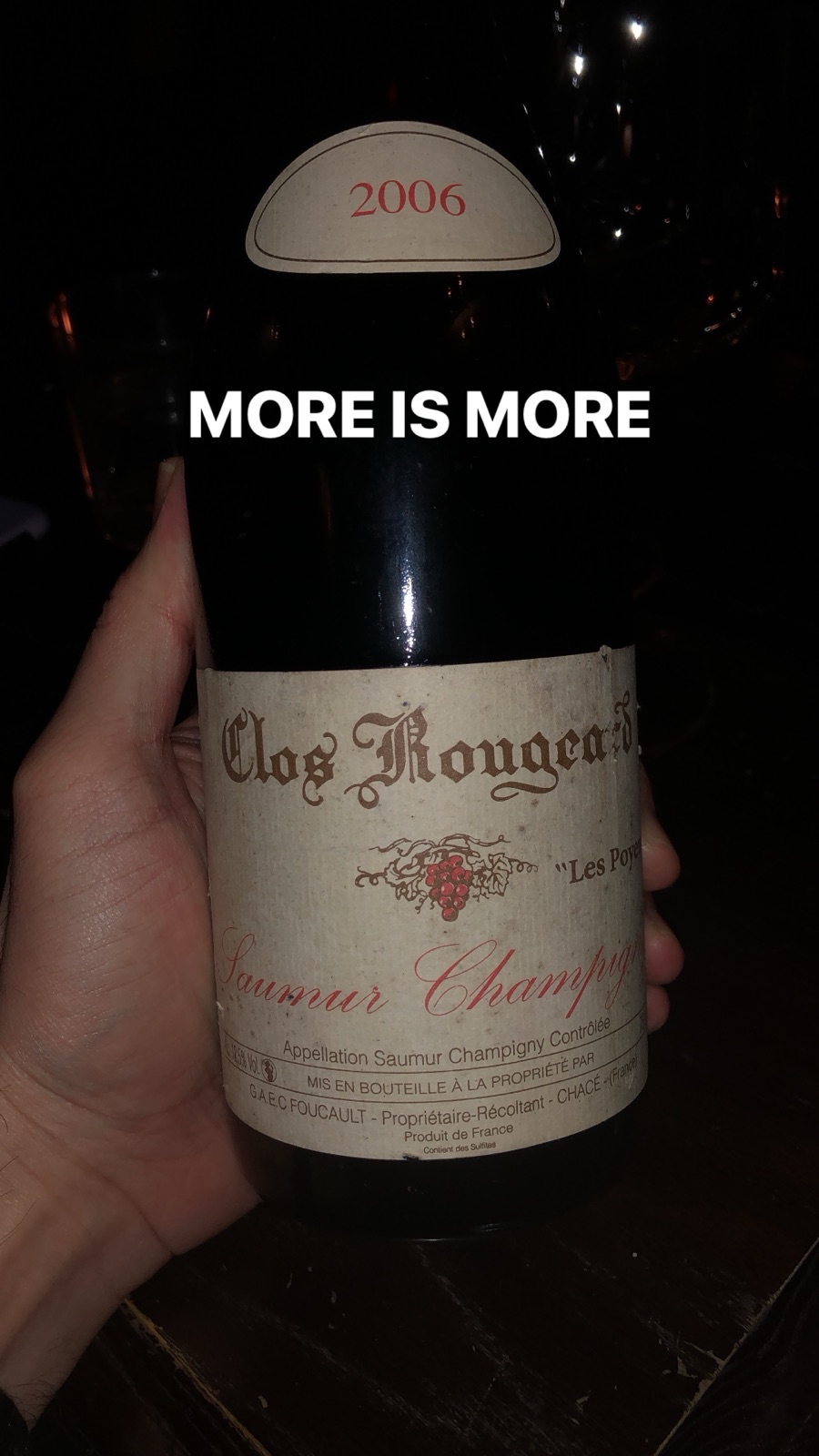 Clos Rougeard Les Poyeux bottle