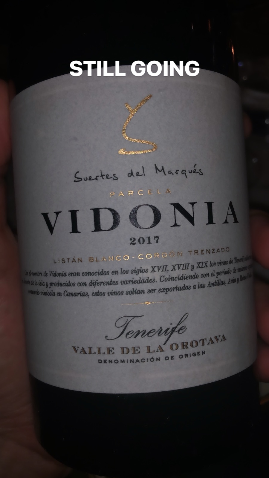 Suertes del Marqués Parcela Vidonia bottle