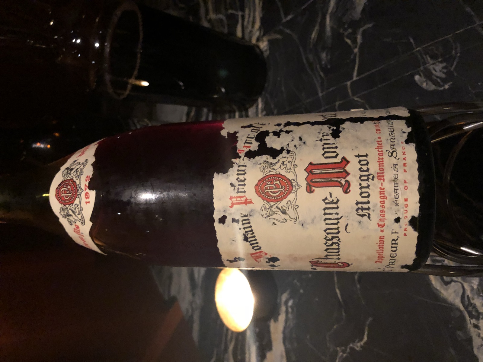 Domaine Prieur Chassagne-Montrachet Morgeot bottle label