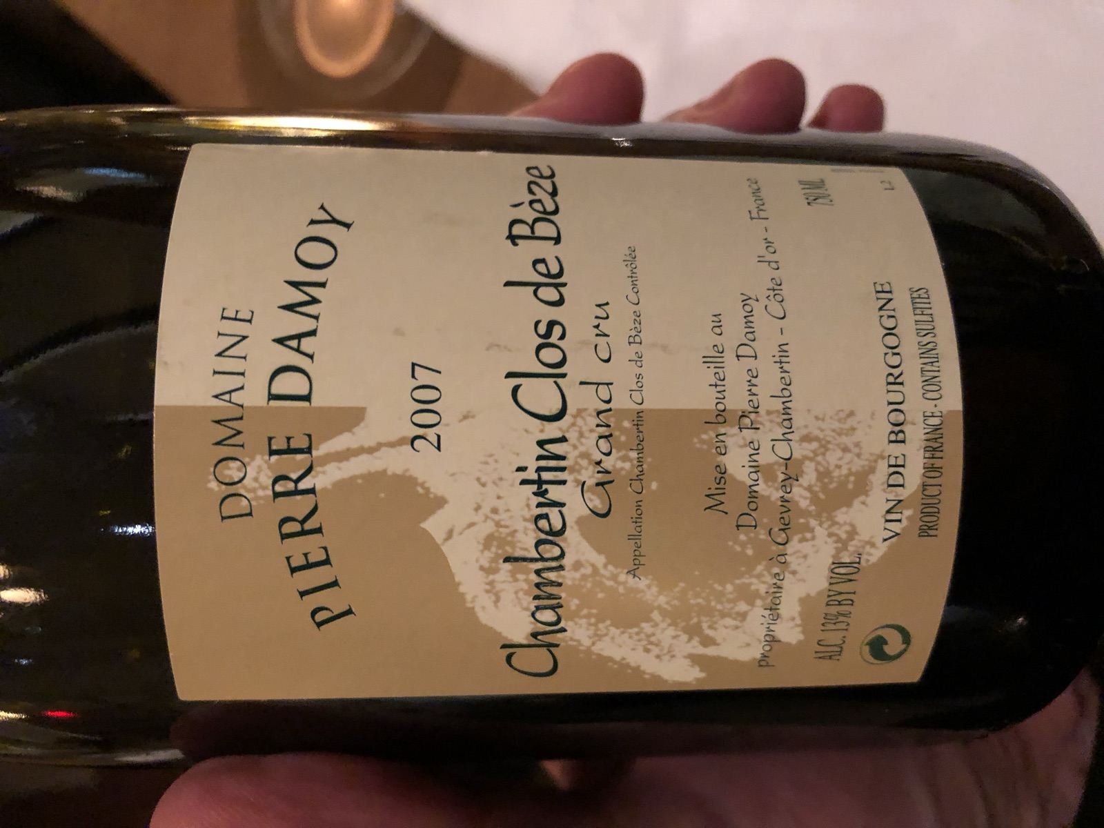 Domaine Pierre Damoy Chambertin Clos de Bèze Grand Cru bottle label