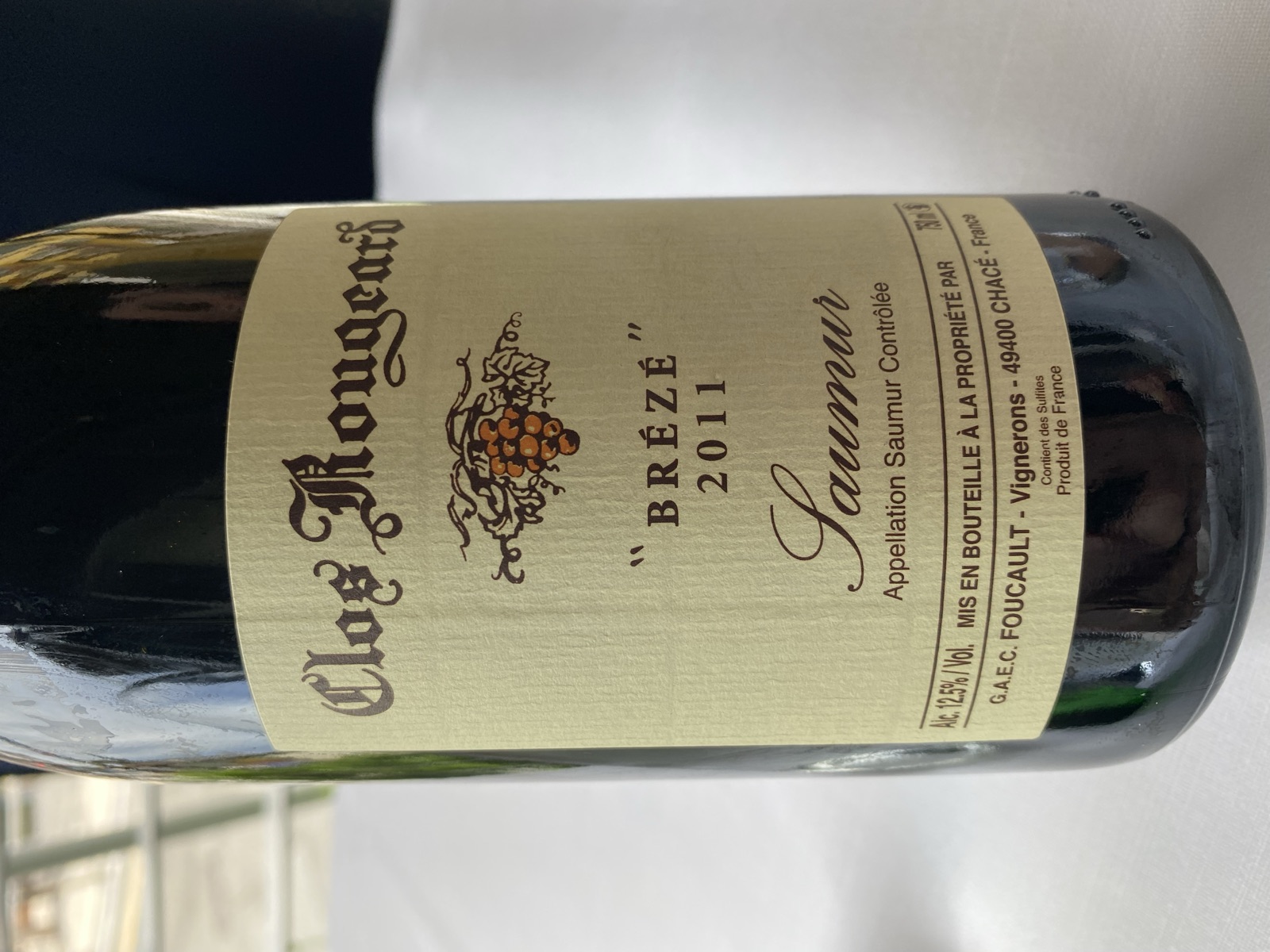 Clos Rougeard Brézé Saumur bottle