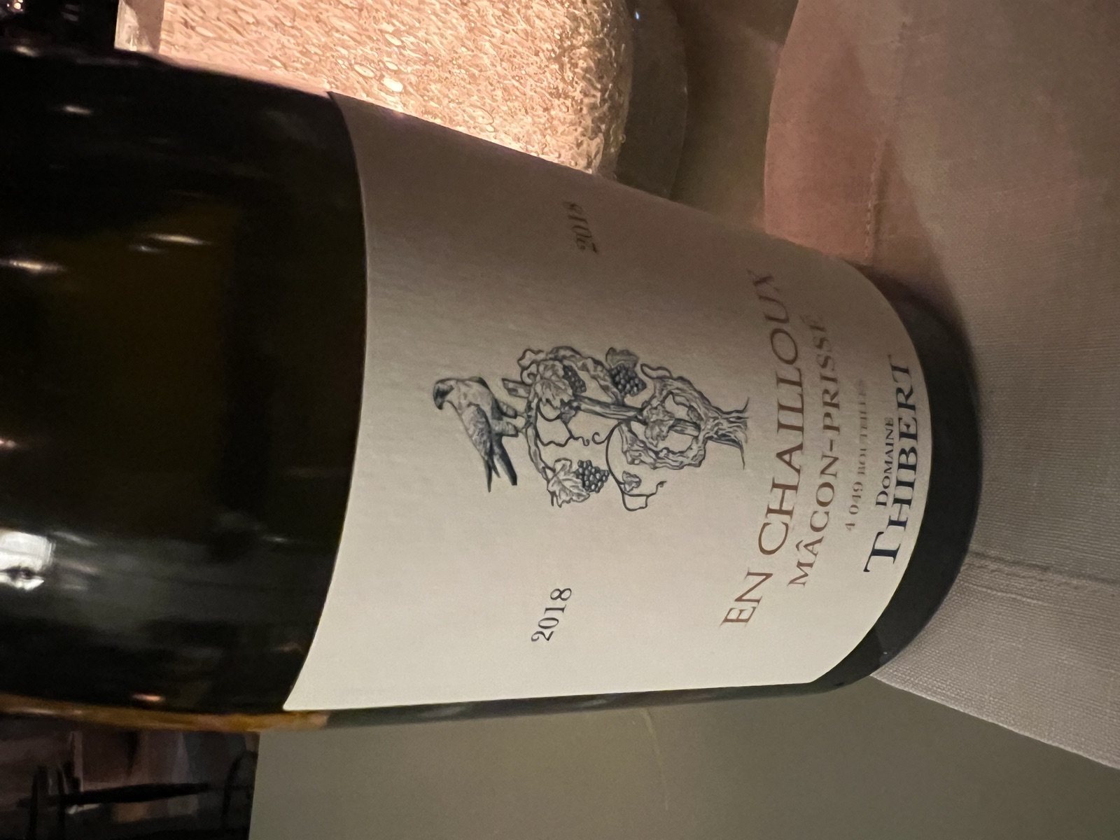 Domaine Thibert En Chailloux Mâcon-Prissé bottle label