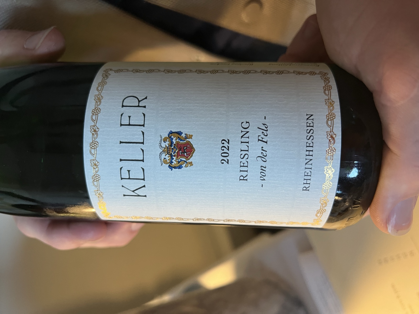 Keller Riesling von der Fels bottle label
