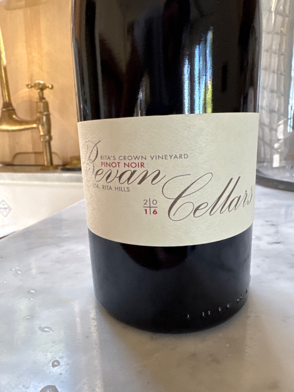 Bevan Cellars Rita's Crown Vineyard Pinot Noir bottle label