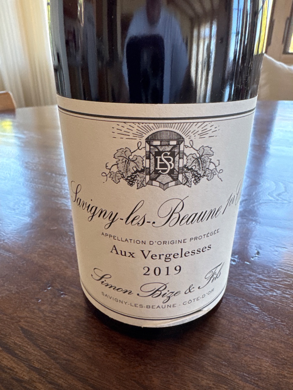 Simon Bize & Fils Savigny-les-Beaune 1er Cru Aux Vergelesses bottle label